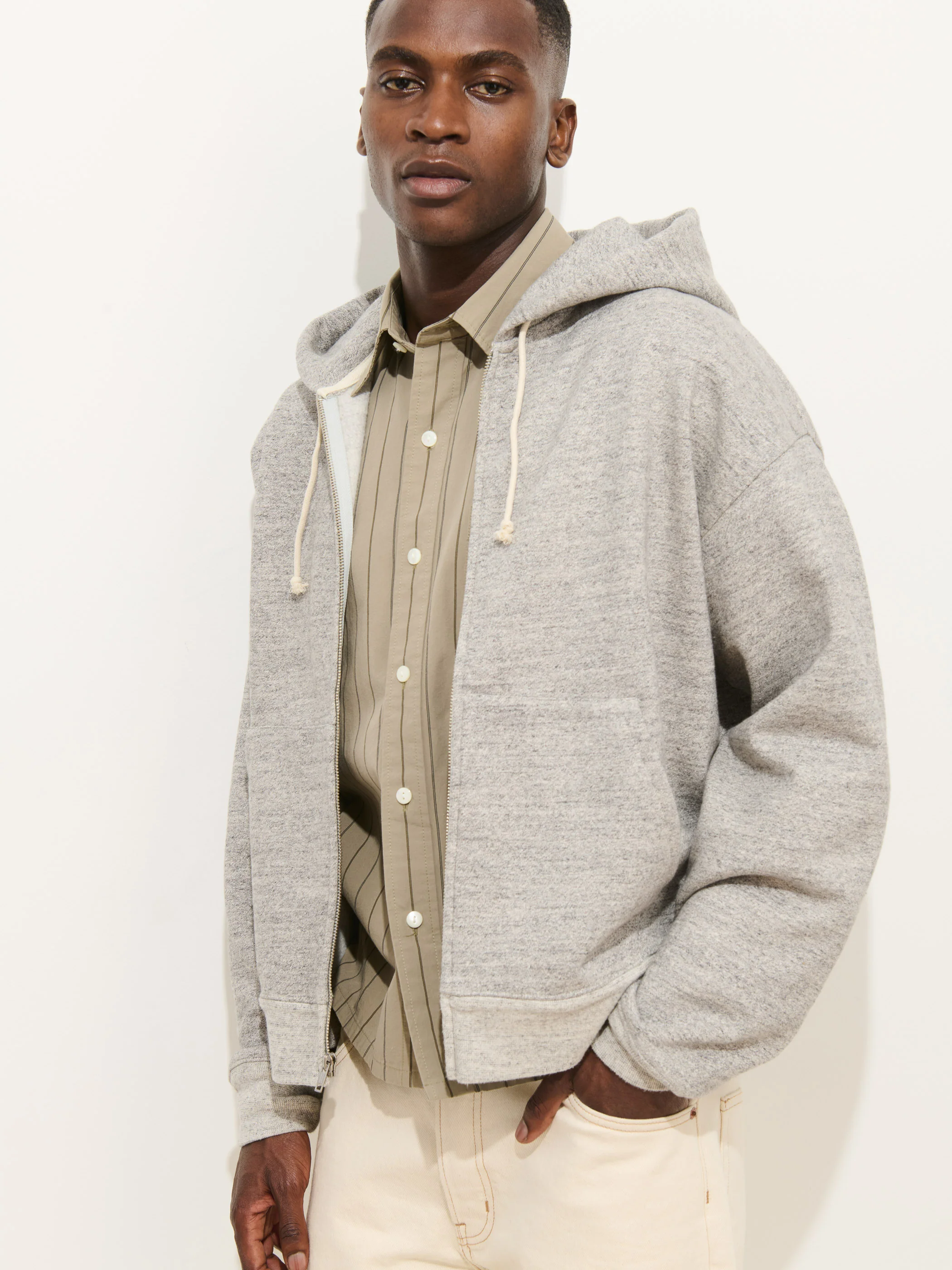 12th Street Zip Hoodie In Heather Fleece - Image 2