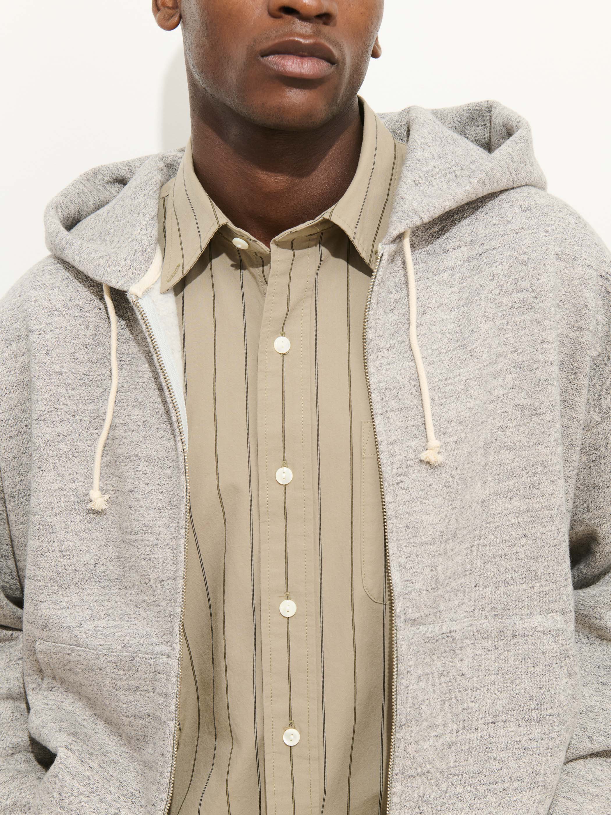 12th Street Zip Hoodie In Heather Fleece - Image 4