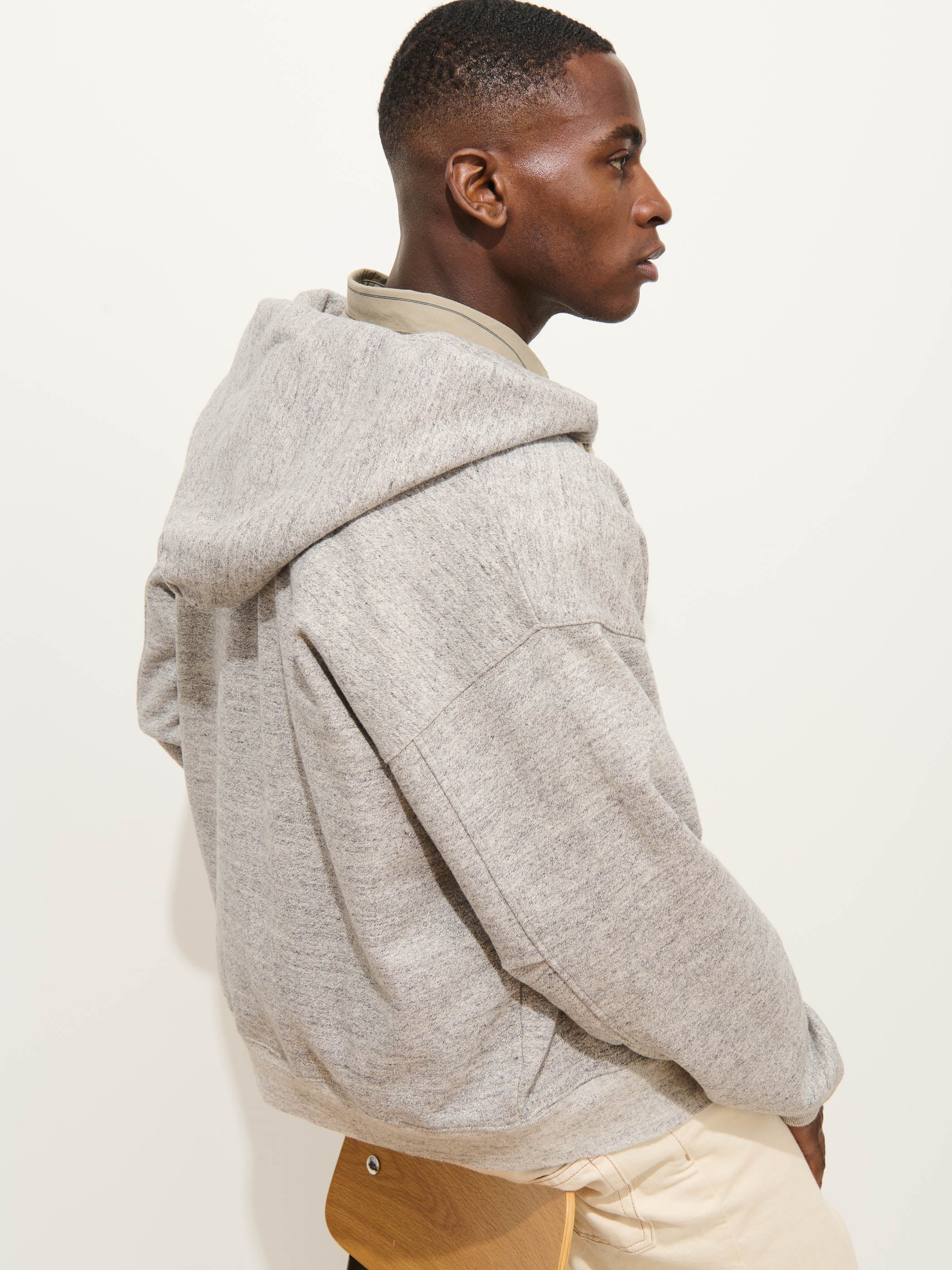 12th Street Zip Hoodie In Heather Fleece - Image 5