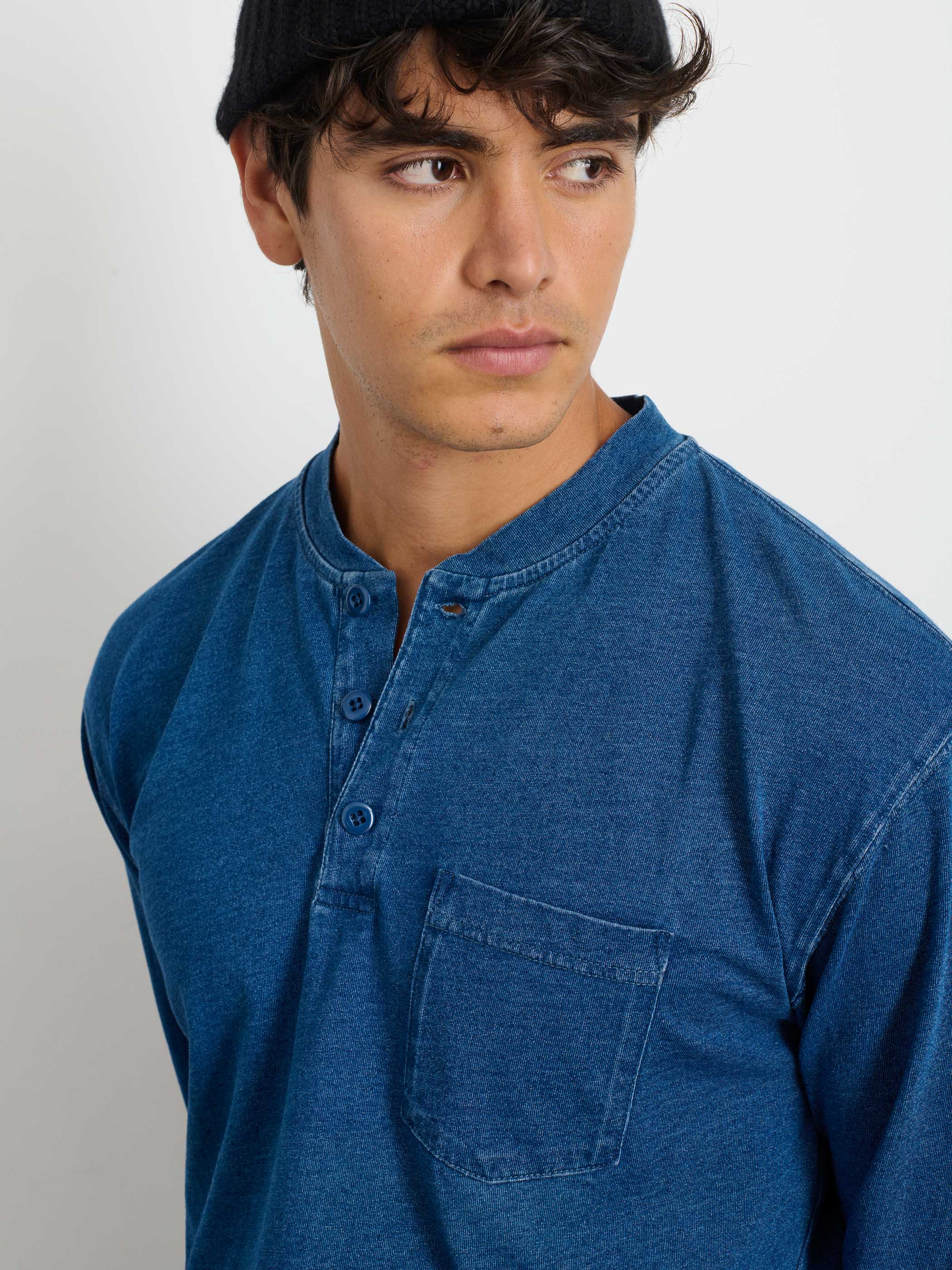 Alan Henley In Indigo Slub Cotton - Image 4