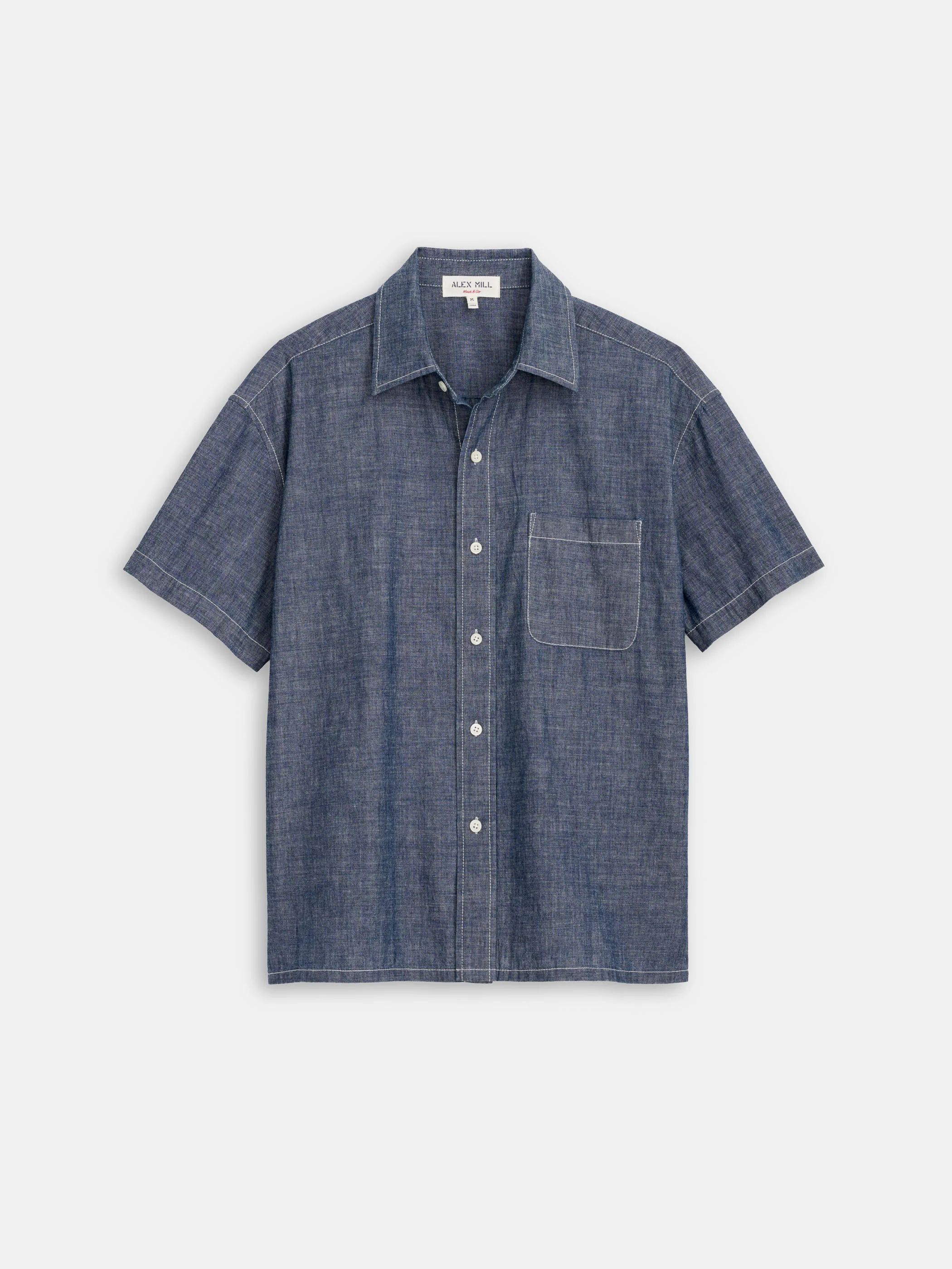Franklin Short Sleeve Shirt In Chambray - Image 2