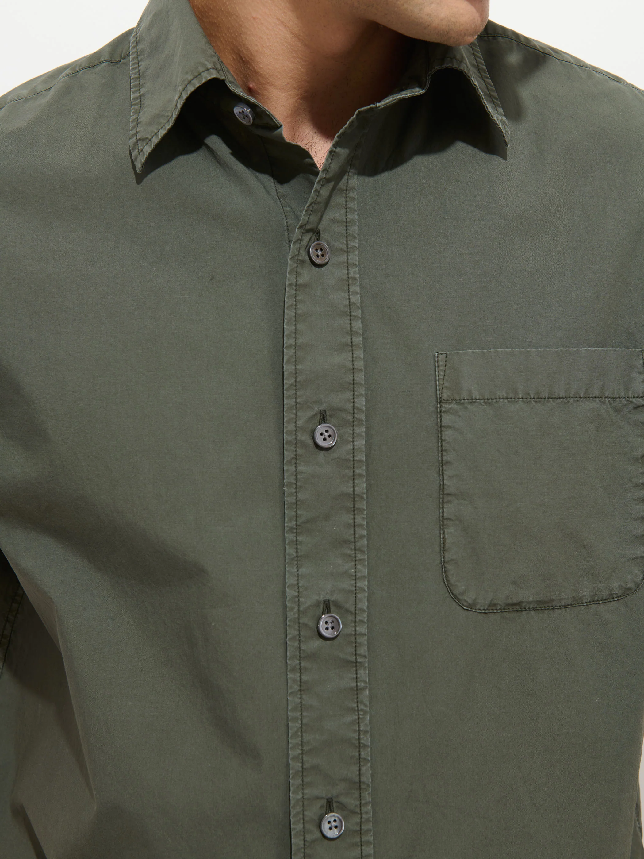 Franklin Short Sleeve Shirt In Paper Poplin - Image 4