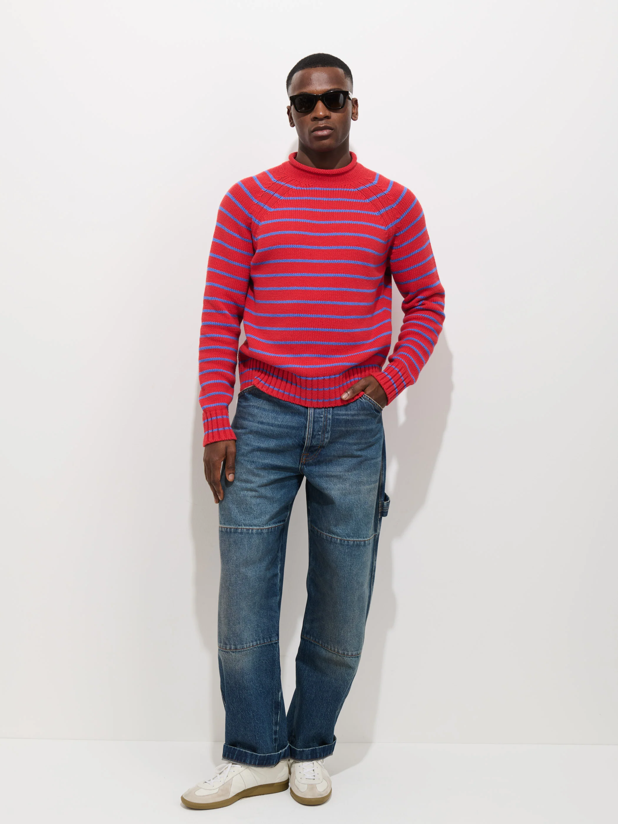 Alex Striped Rollneck In Cotton - Image 3