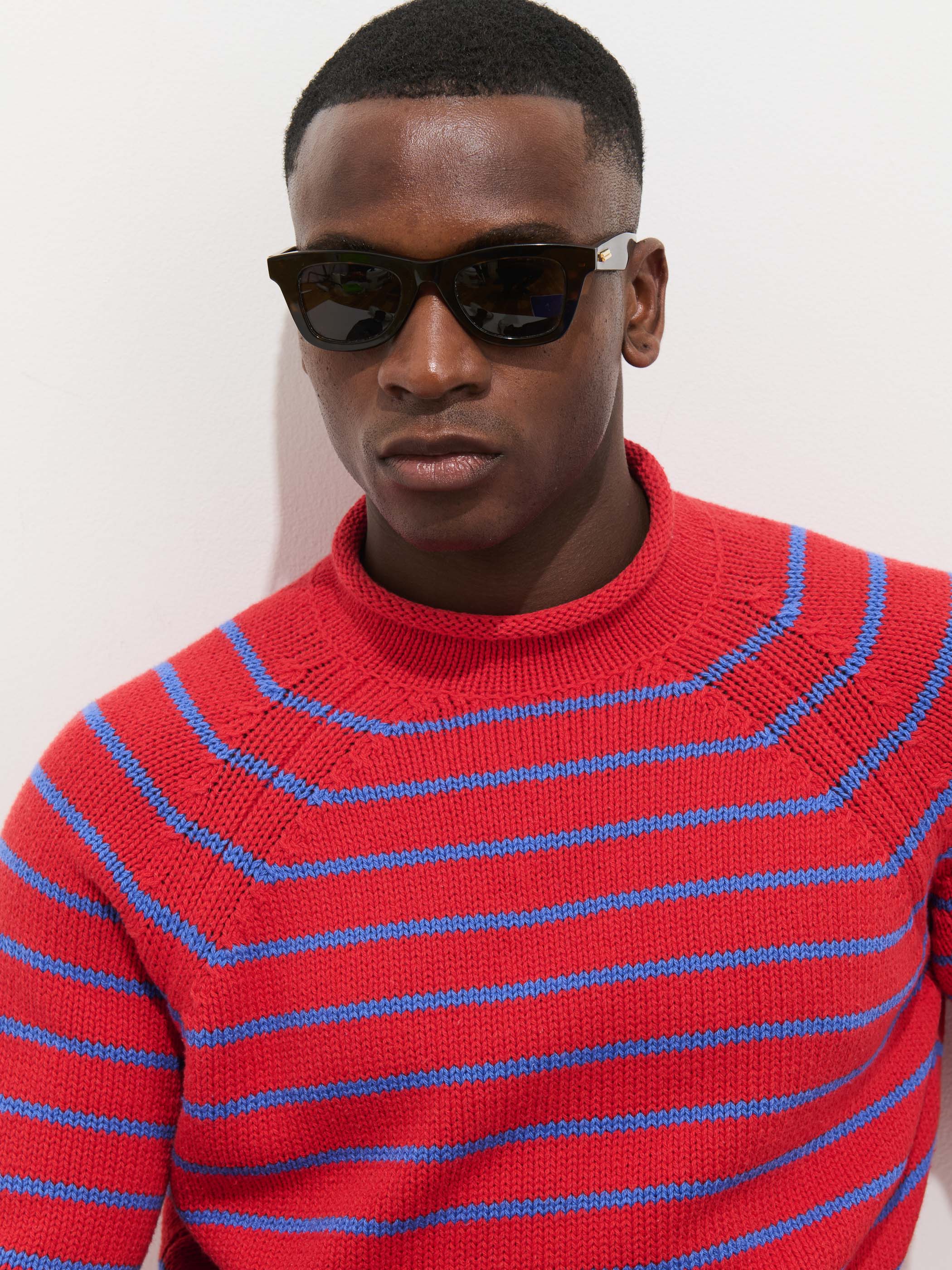 Alex Striped Rollneck In Cotton - Image 6