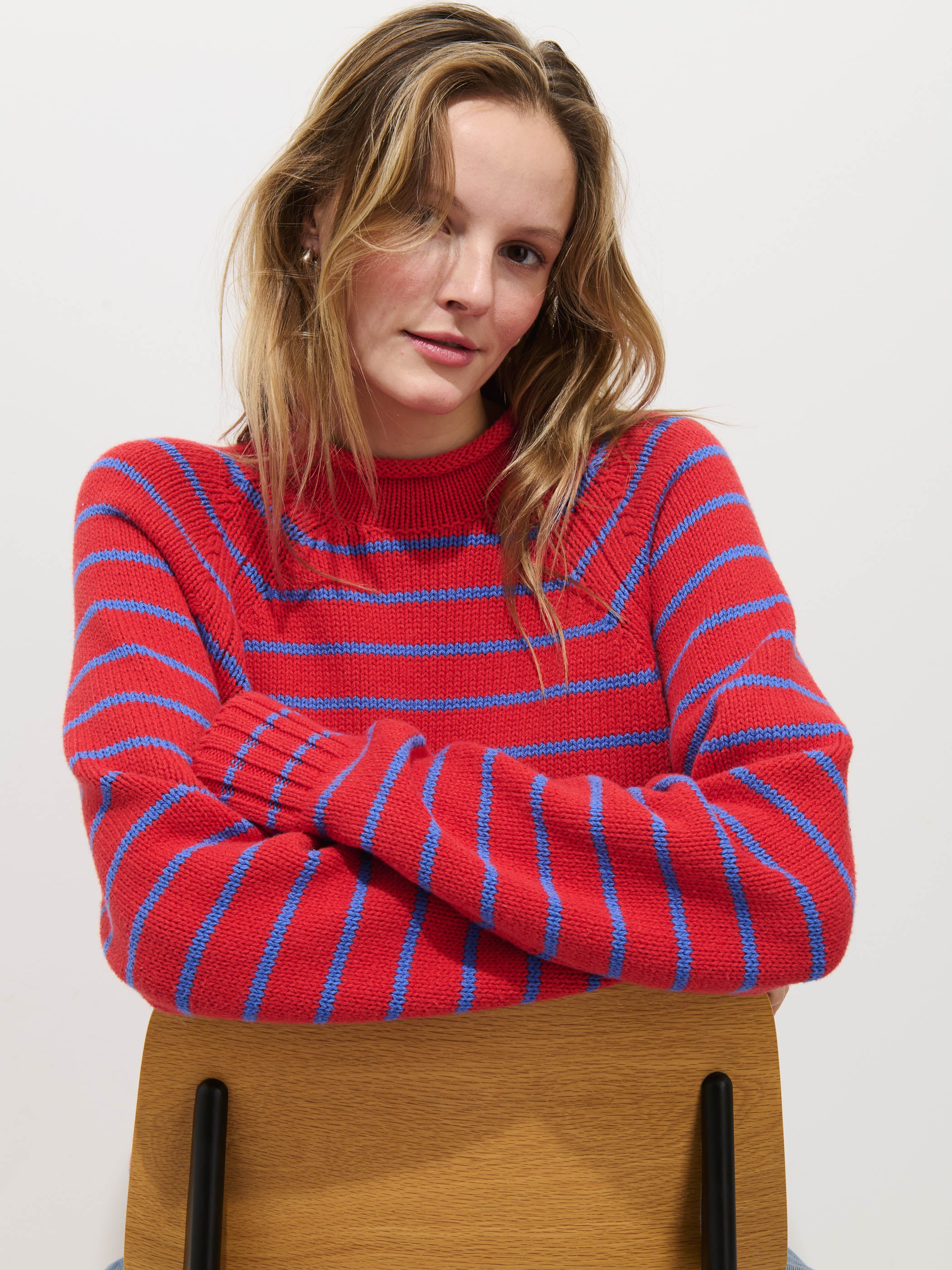 Alex Striped Rollneck In Cotton - Image 9