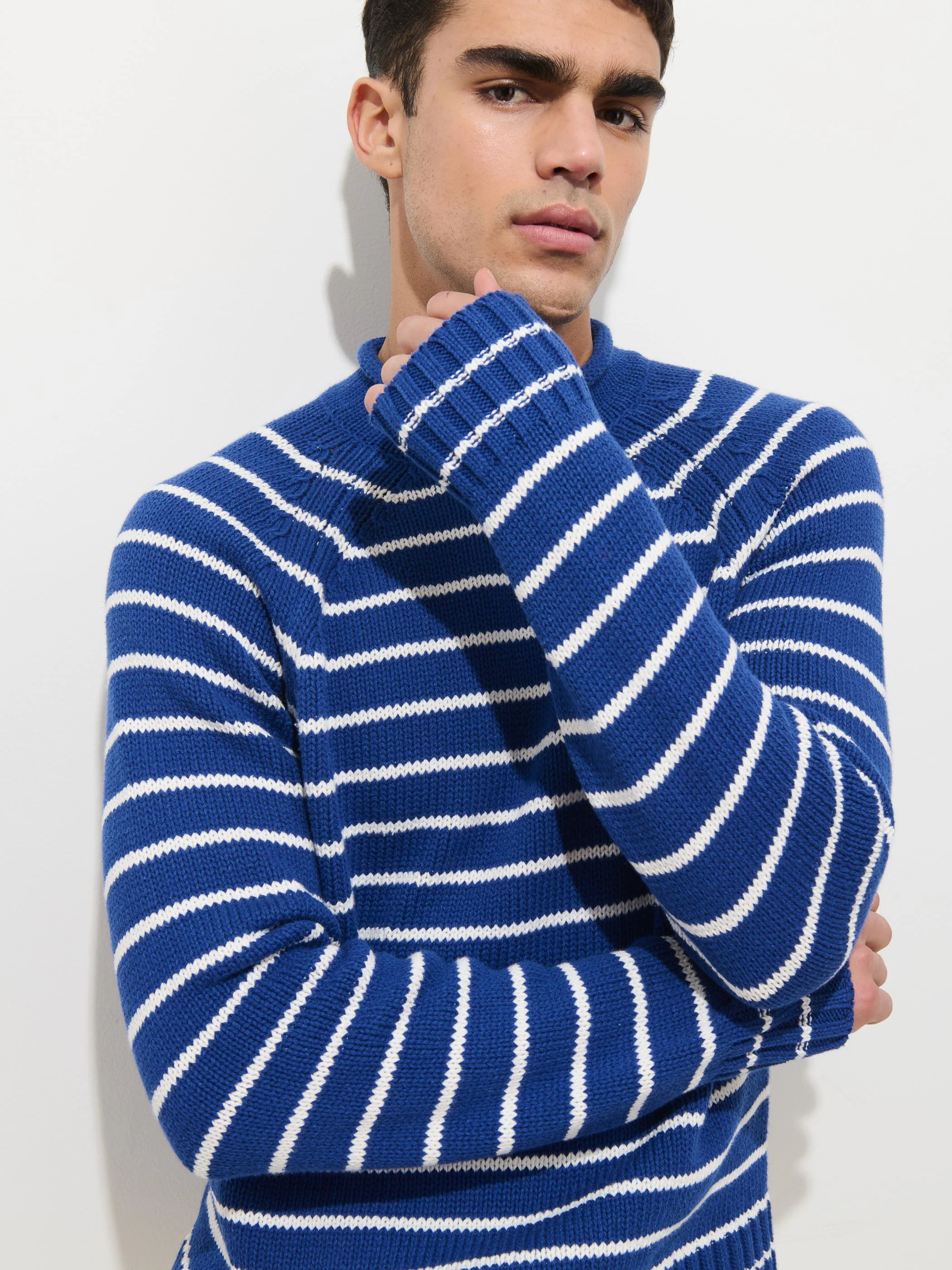 Alex Striped Rollneck In Cotton - Image 4