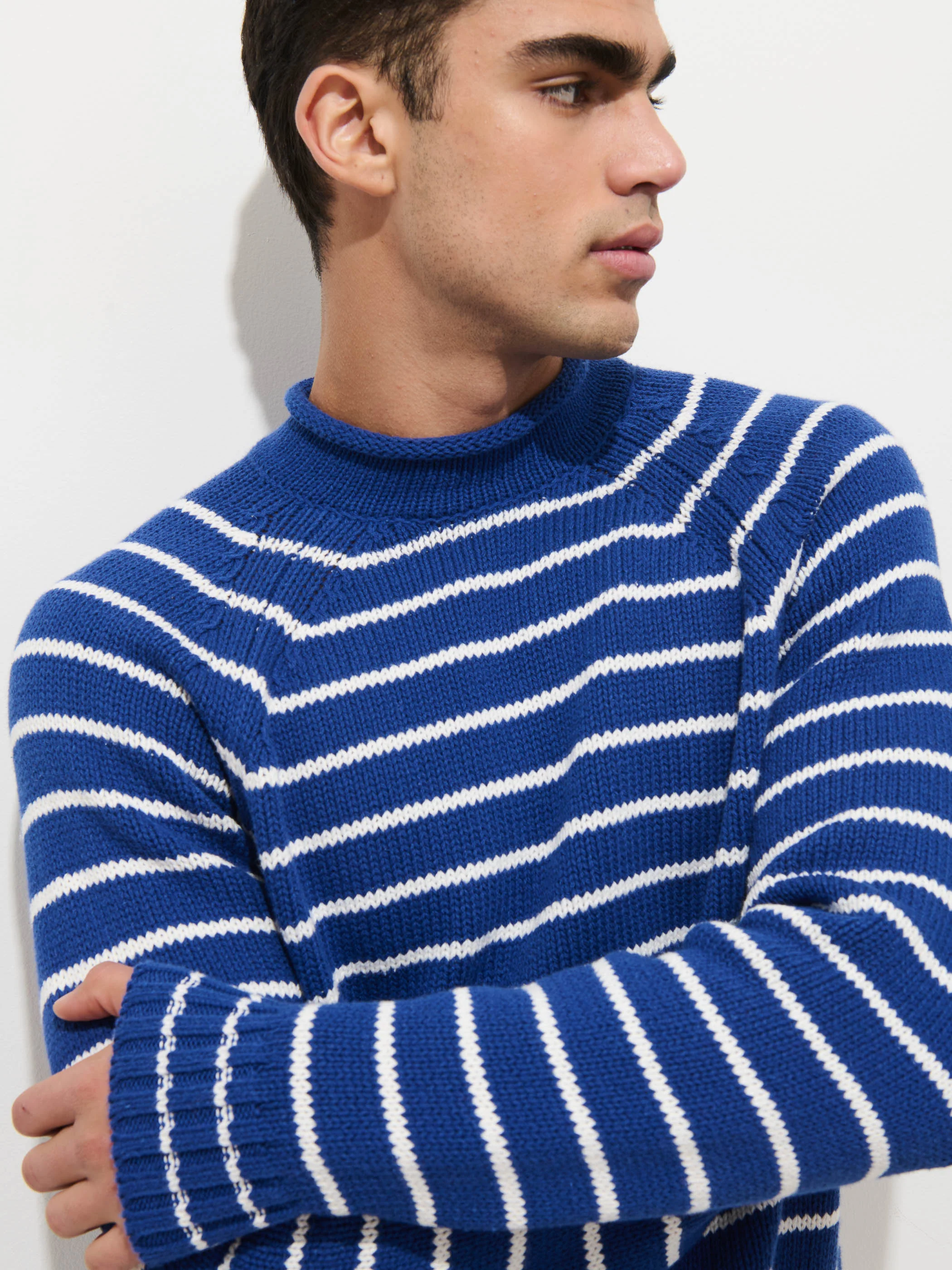 Alex Striped Rollneck In Cotton - Image 5