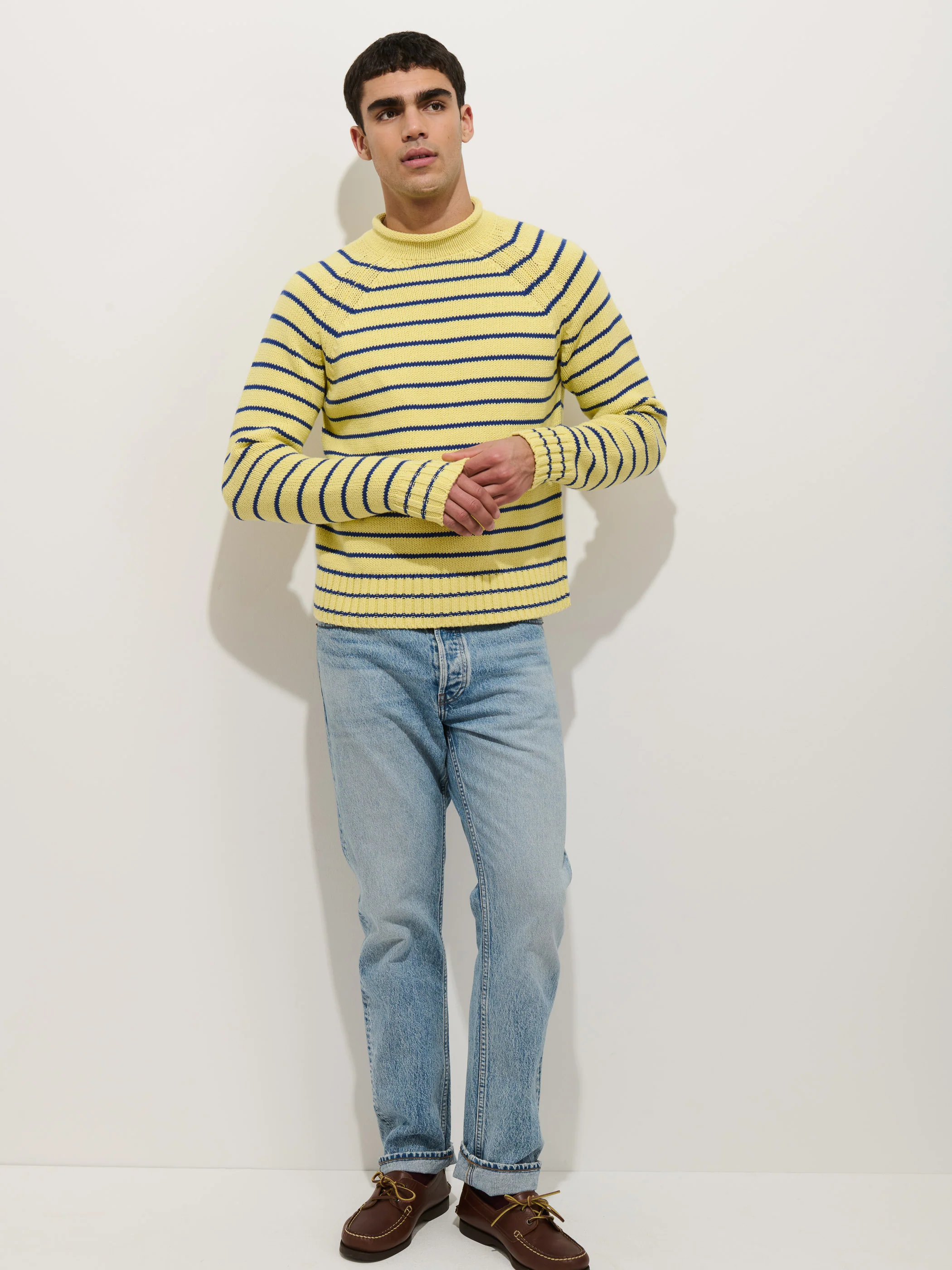 Alex Striped Rollneck In Cotton - Image 3