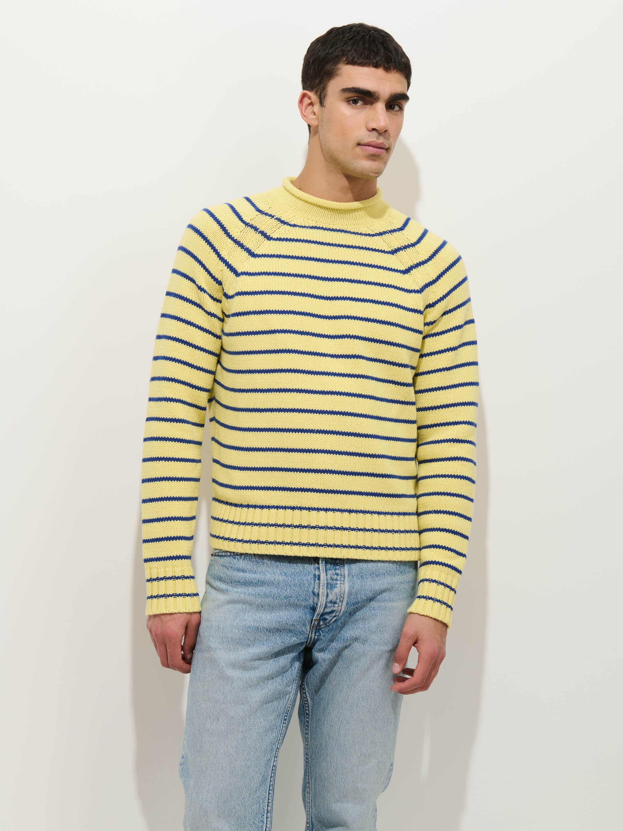 Alex Striped Rollneck In Cotton - Image 4