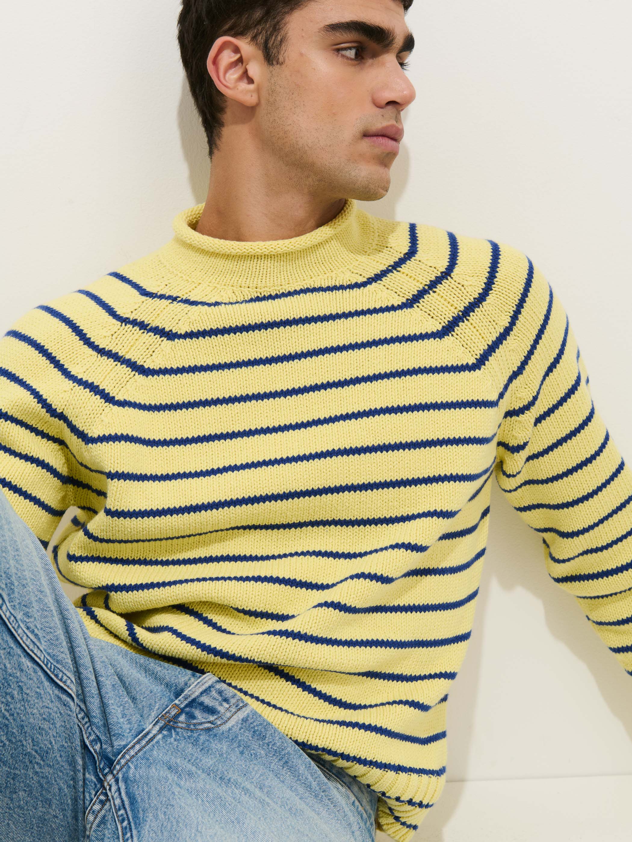 Alex Striped Rollneck In Cotton - Image 5