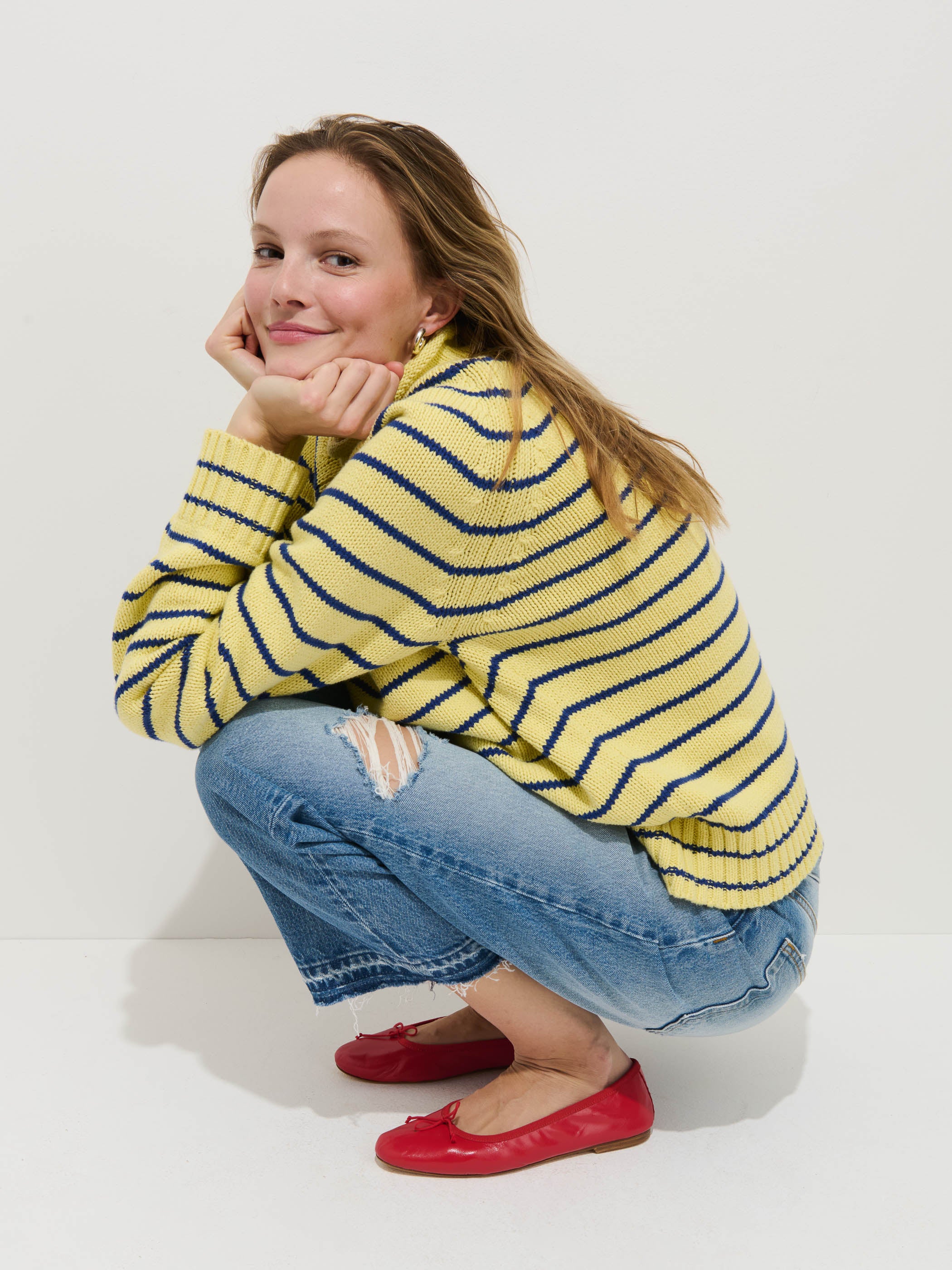 Alex Striped Rollneck In Cotton - Image 7