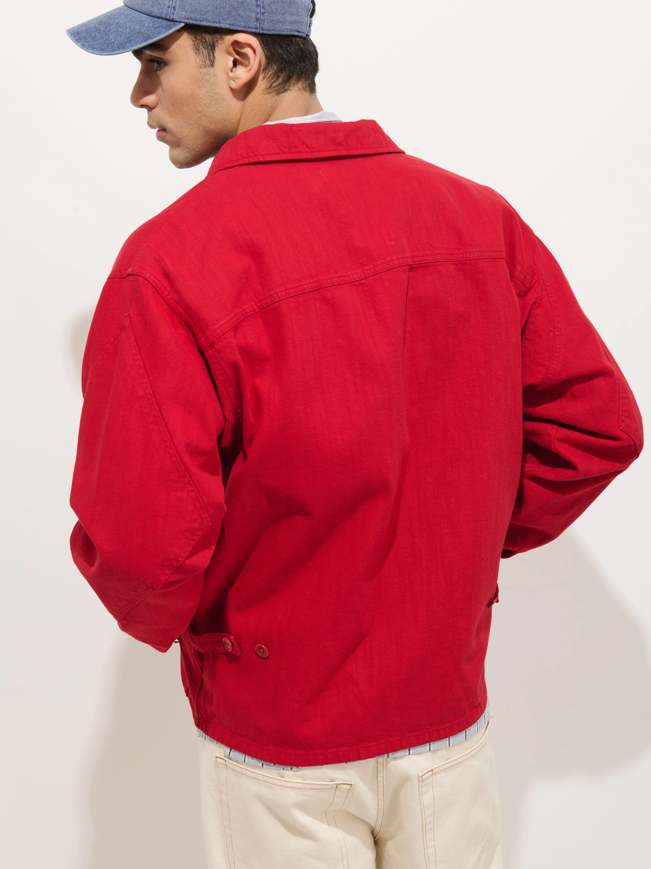 Andre Zip Jacket In Linen Twill - Image 7