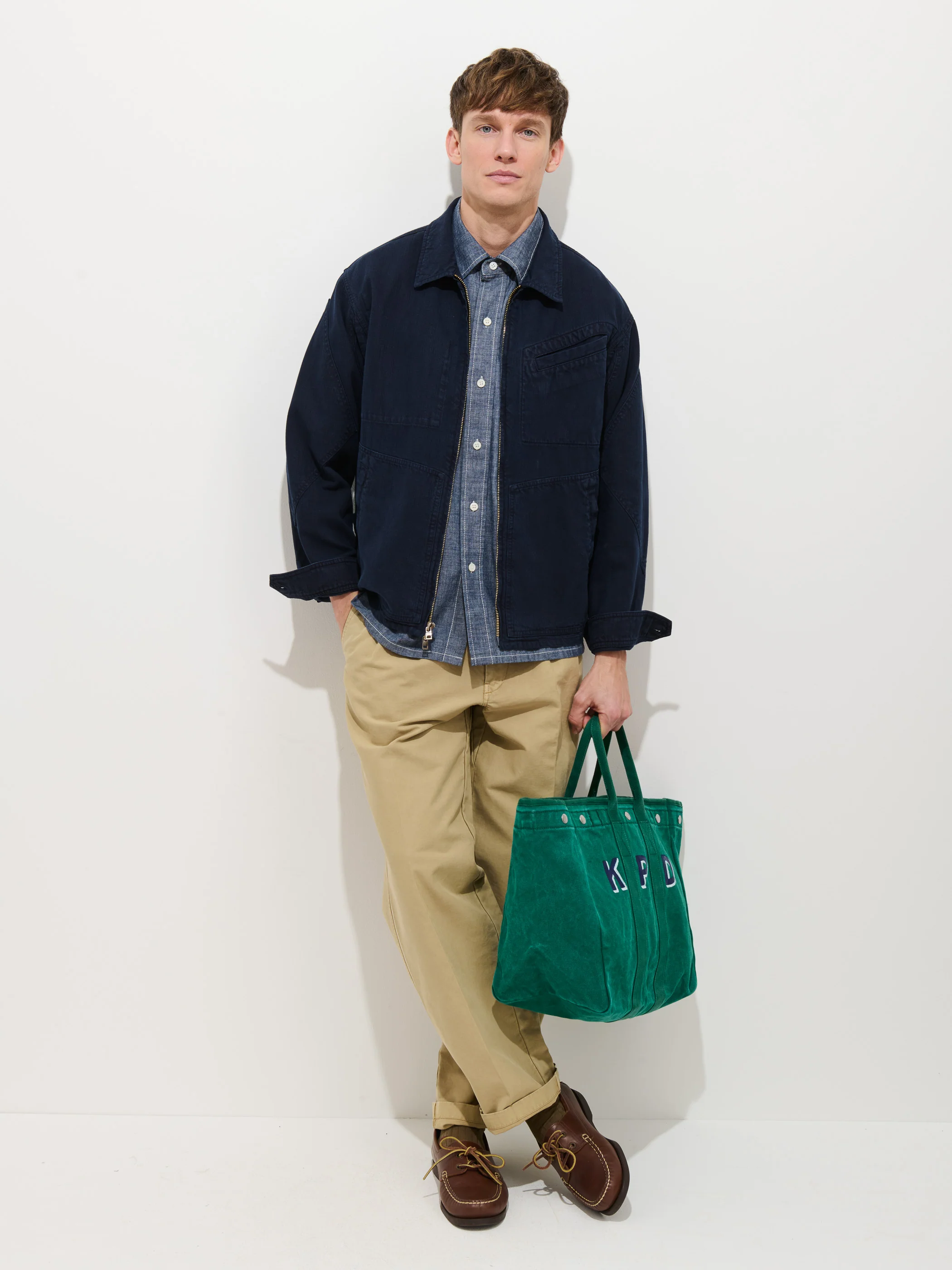 Andre Zip Jacket In Linen Twill - Image 3