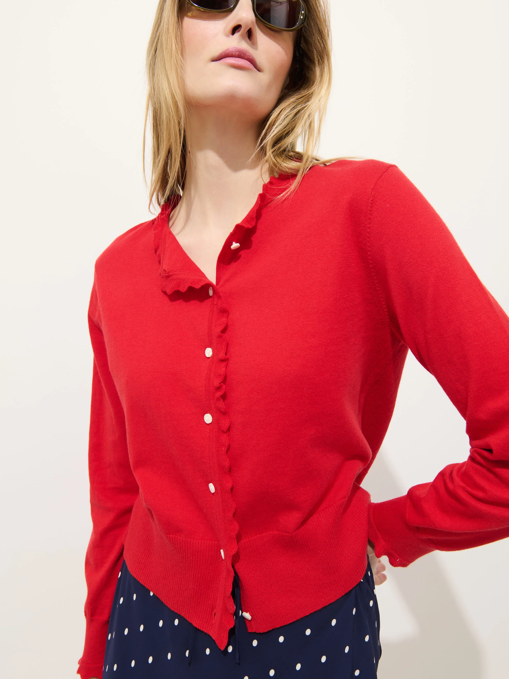 Bella Cardigan In Cotton Cashmere - Image 6