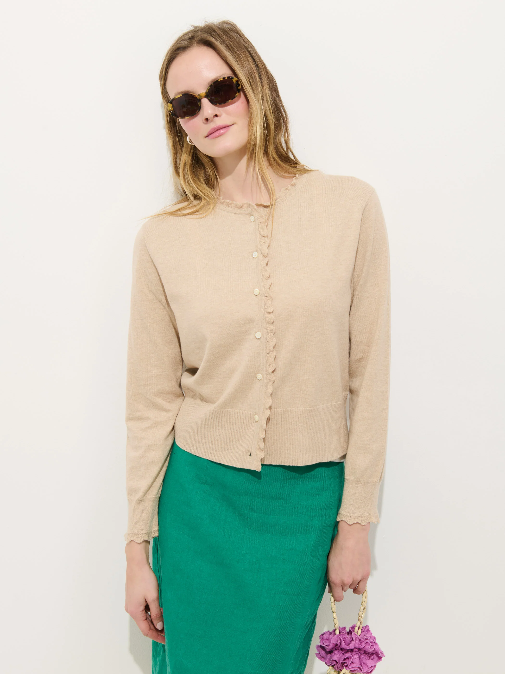 Bella Cardigan In Cotton Cashmere - Image 4