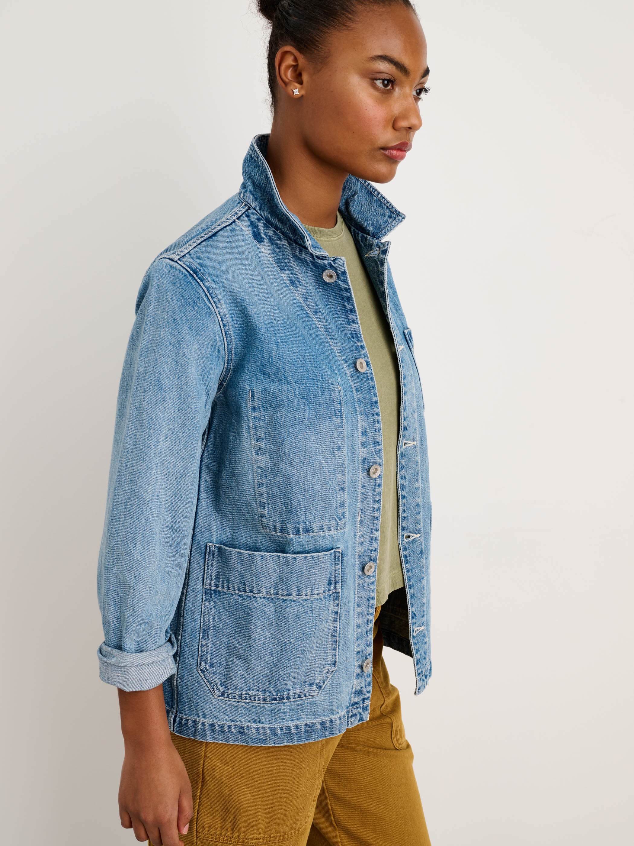Britt Work Jacket in Denim - Image 3