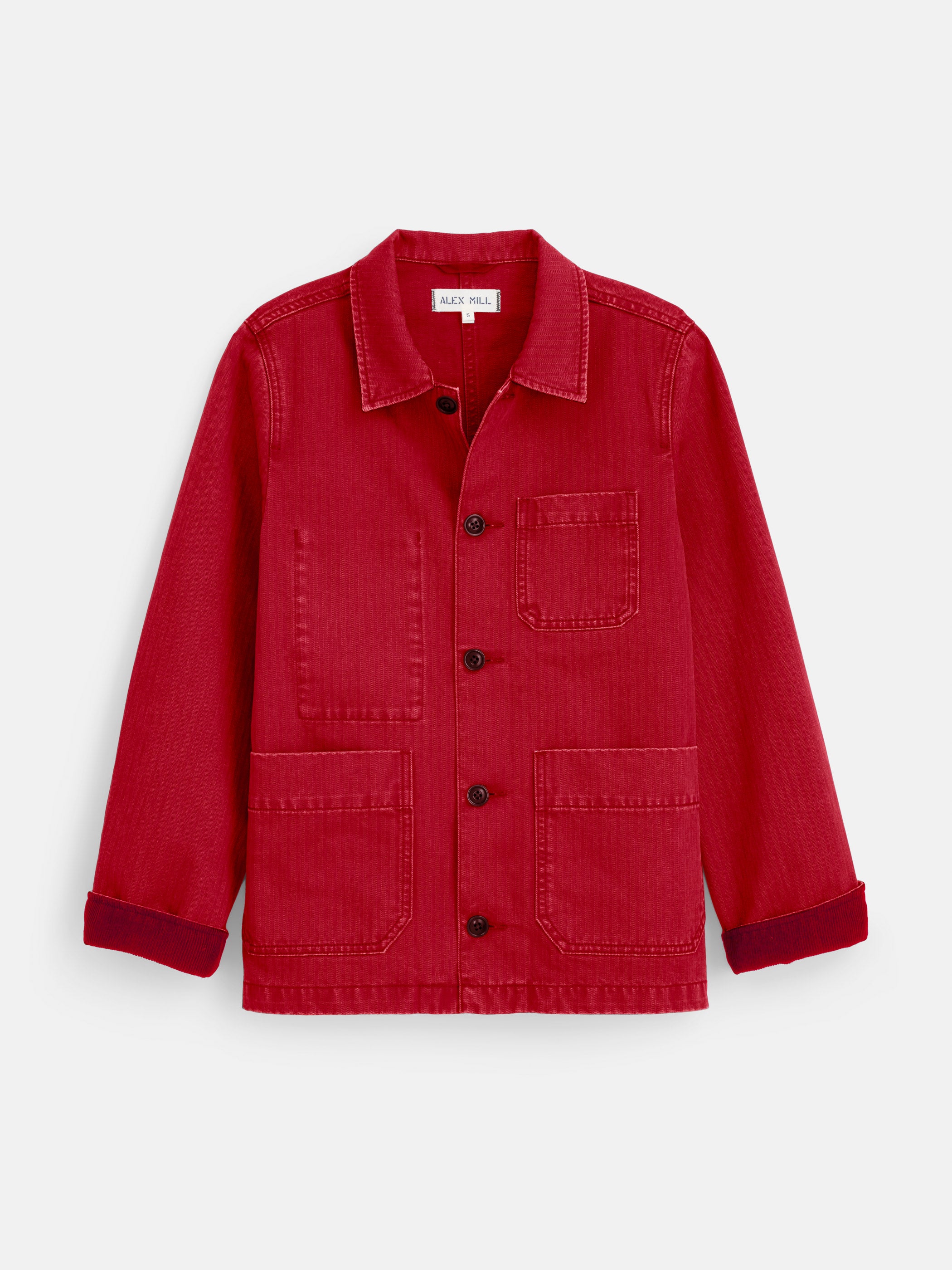 Britt Work Jacket In Herringbone - Image 2