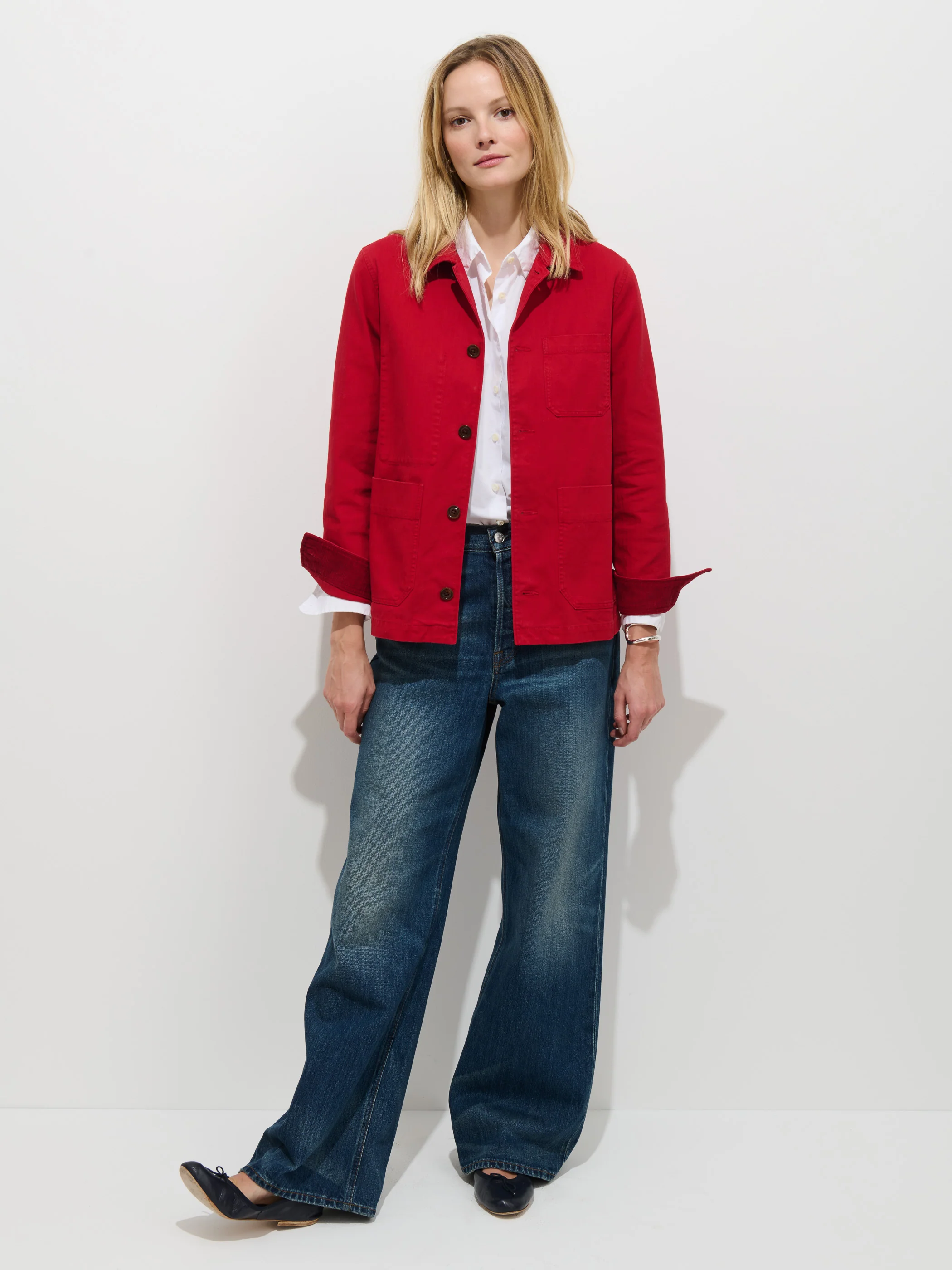Britt Work Jacket In Herringbone - Image 3