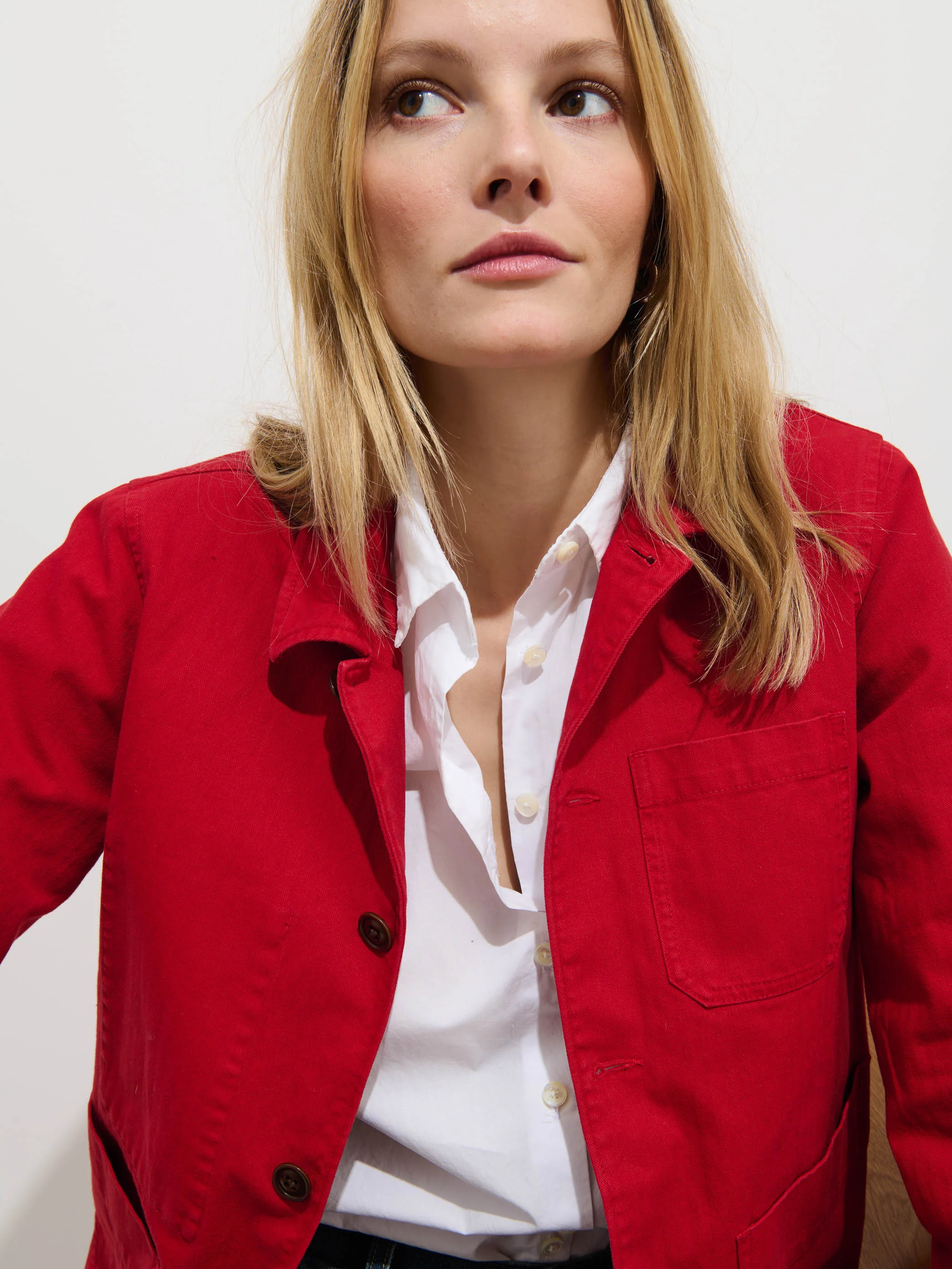 Britt Work Jacket In Herringbone - Image 7