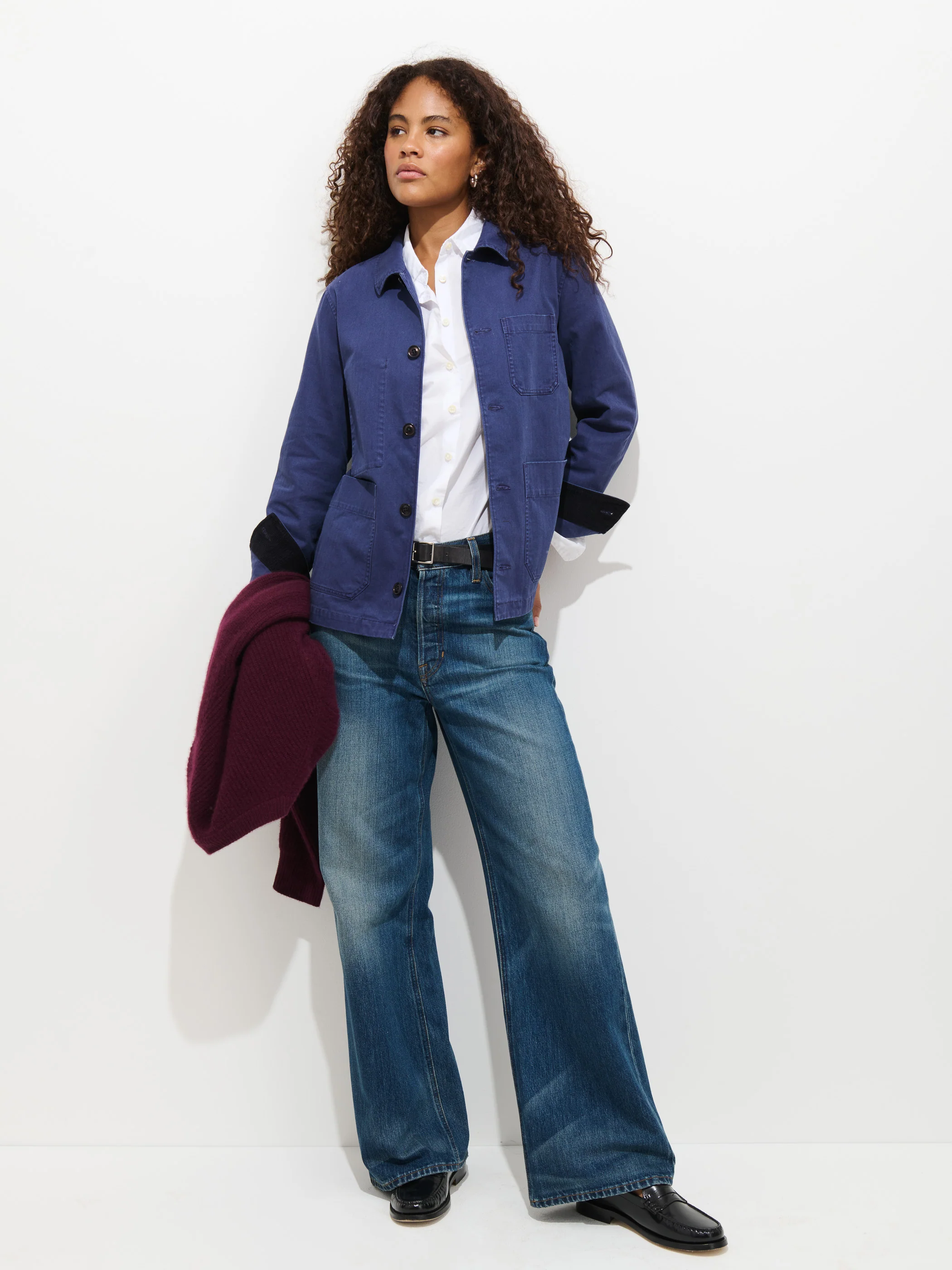 Britt Work Jacket In Herringbone - Image 3