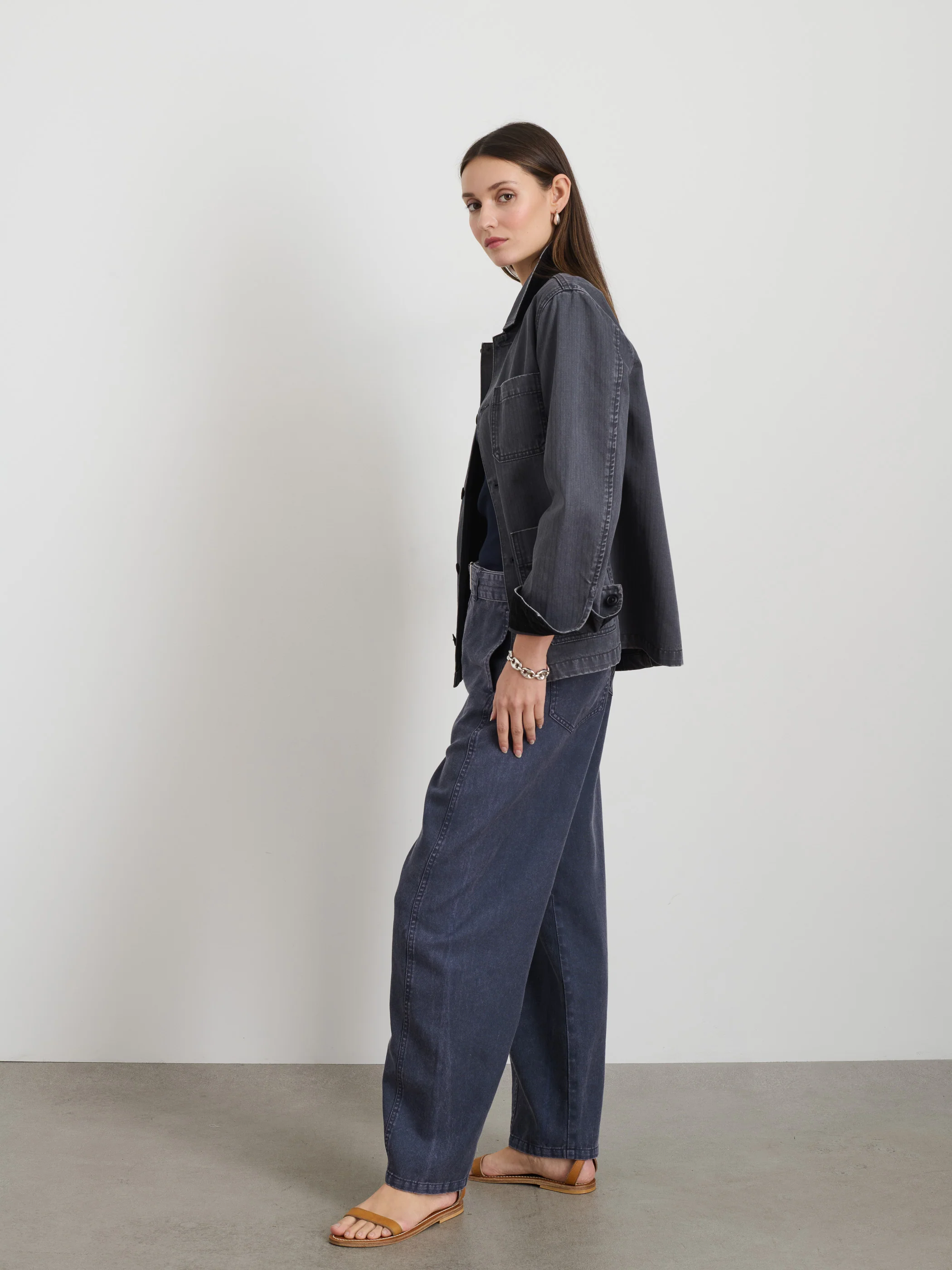 Britt Work Jacket In Herringbone - Image 4