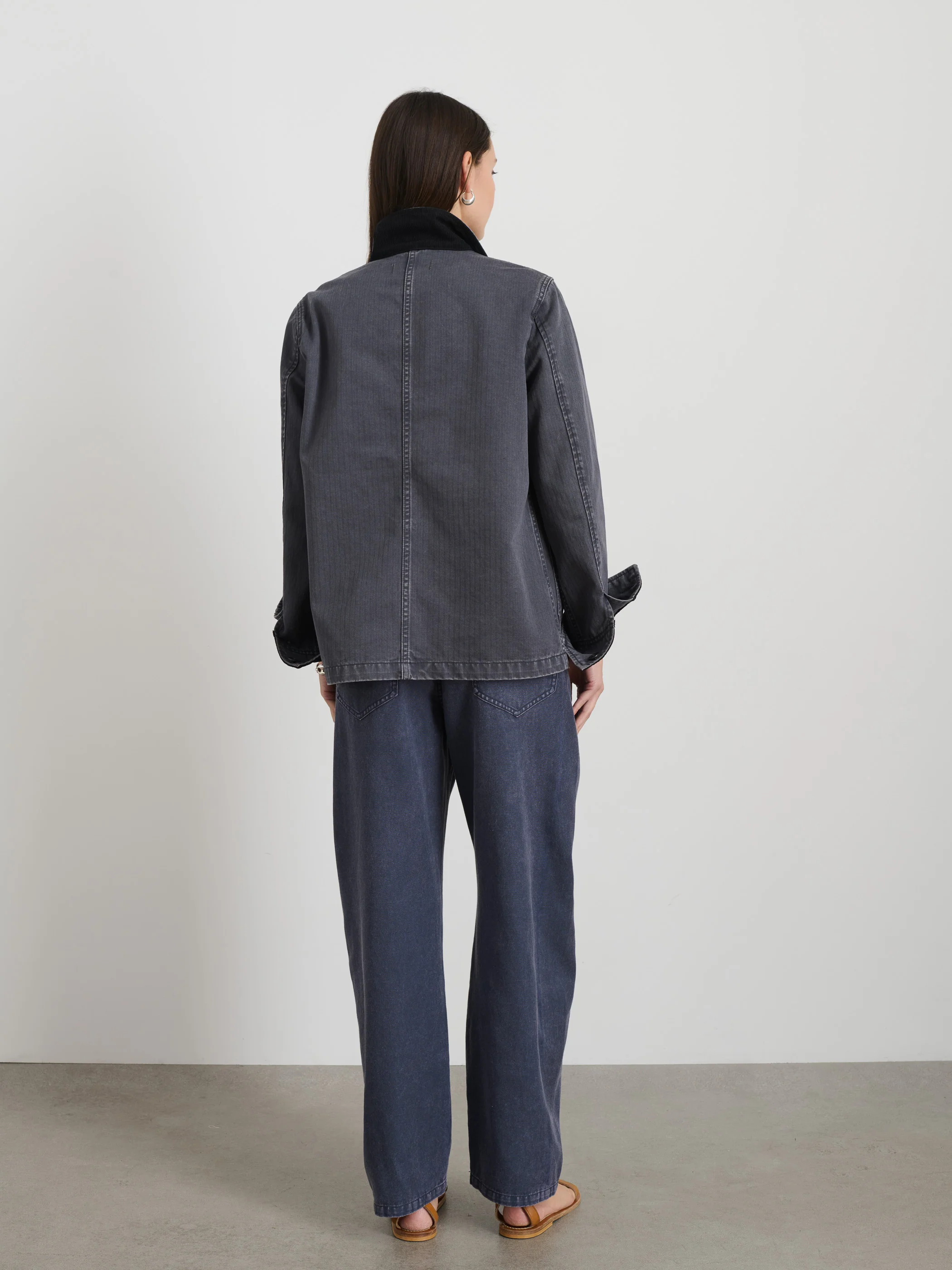 Britt Work Jacket In Herringbone - Image 5