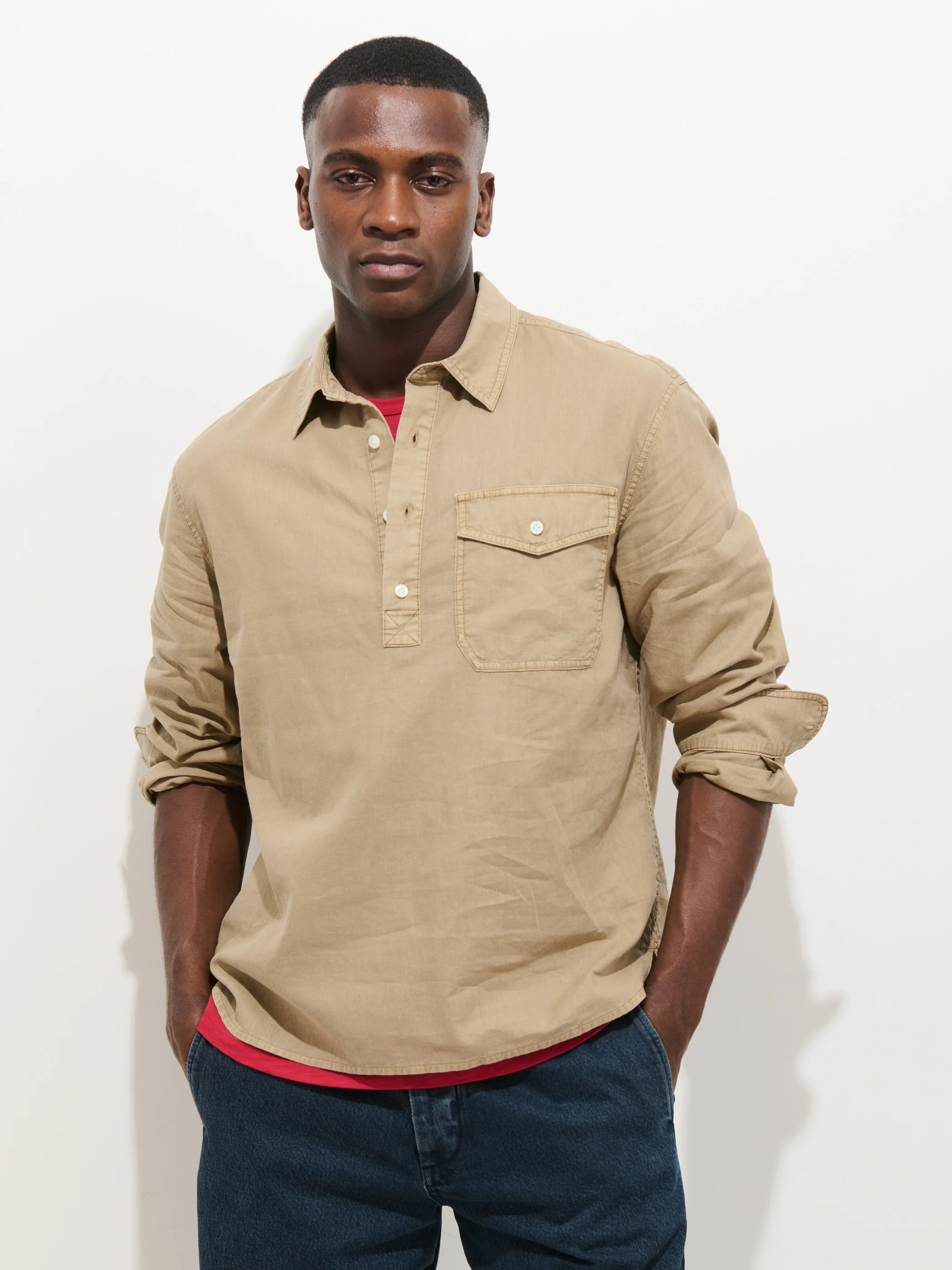 Carter Popover In Cotton Linen