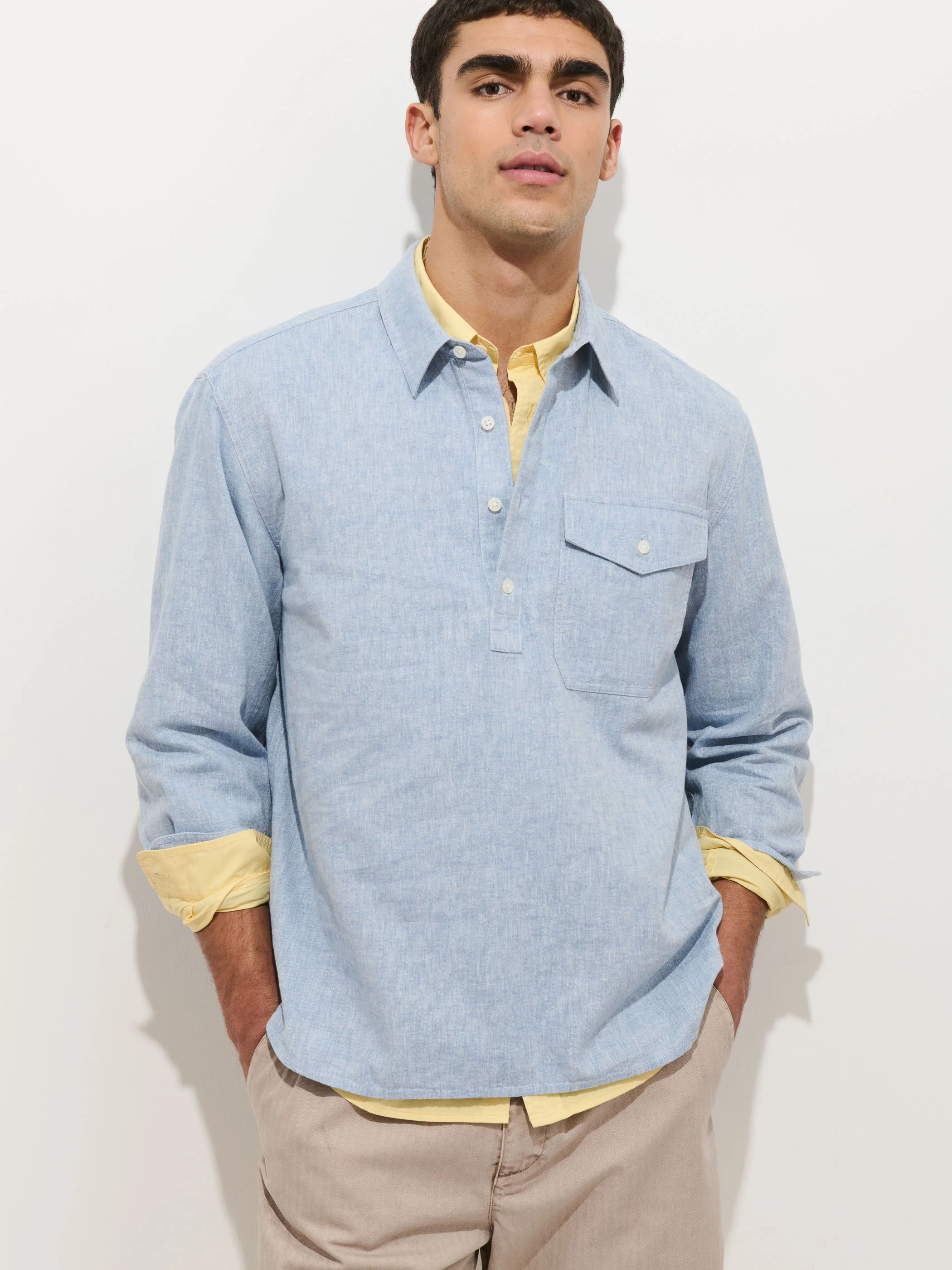 Carter Popover In Cotton Linen - Image 3