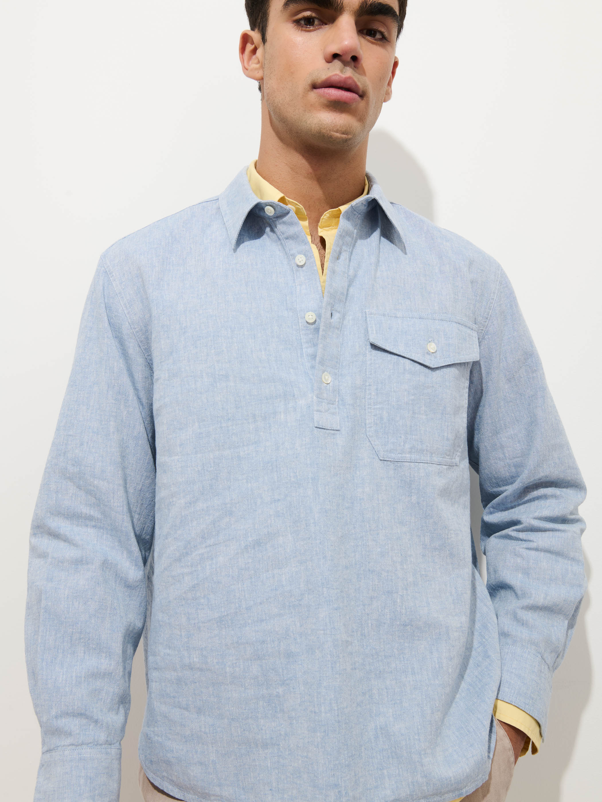 Carter Popover In Cotton Linen - Image 4