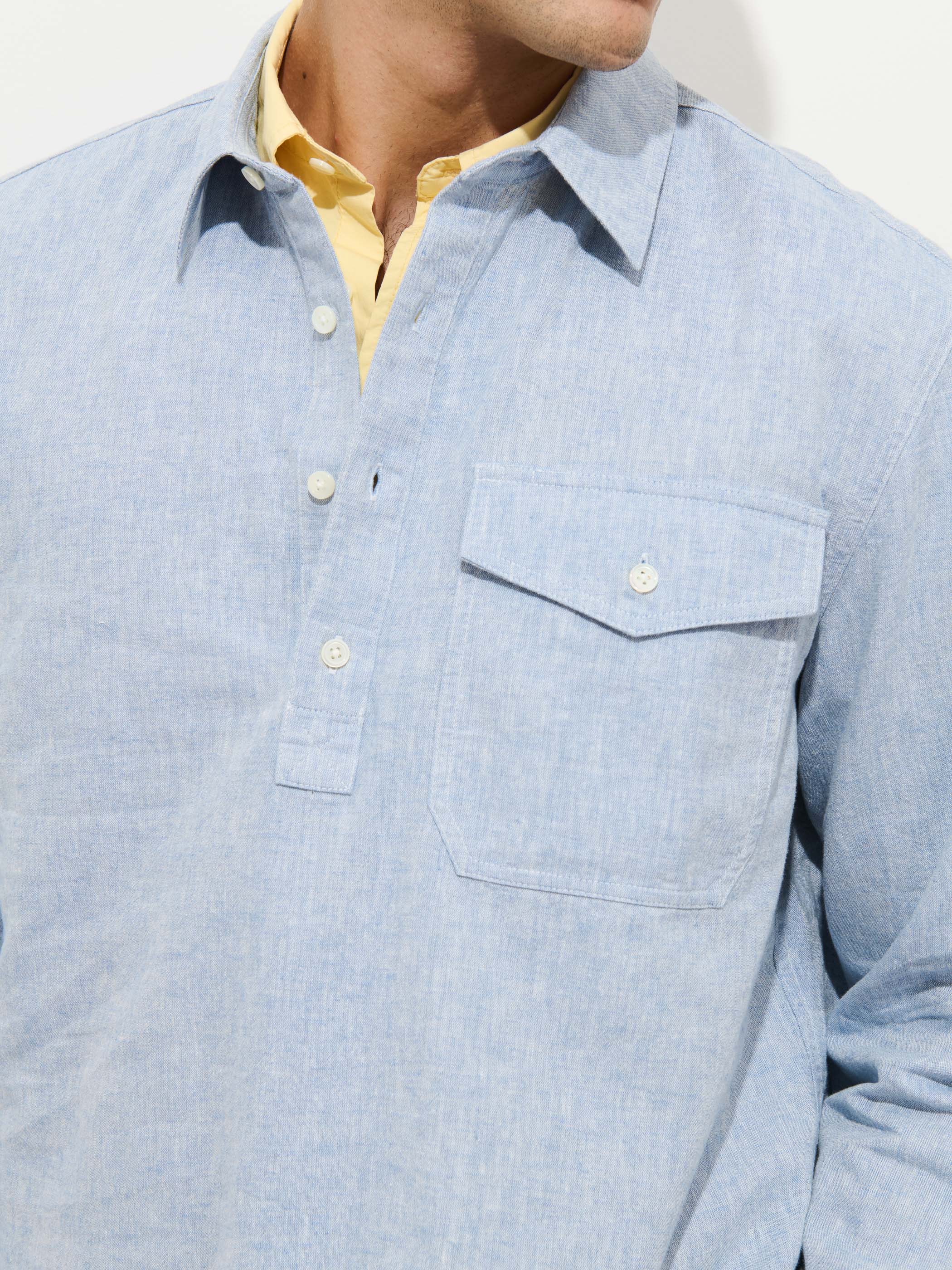 Carter Popover In Cotton Linen - Image 5