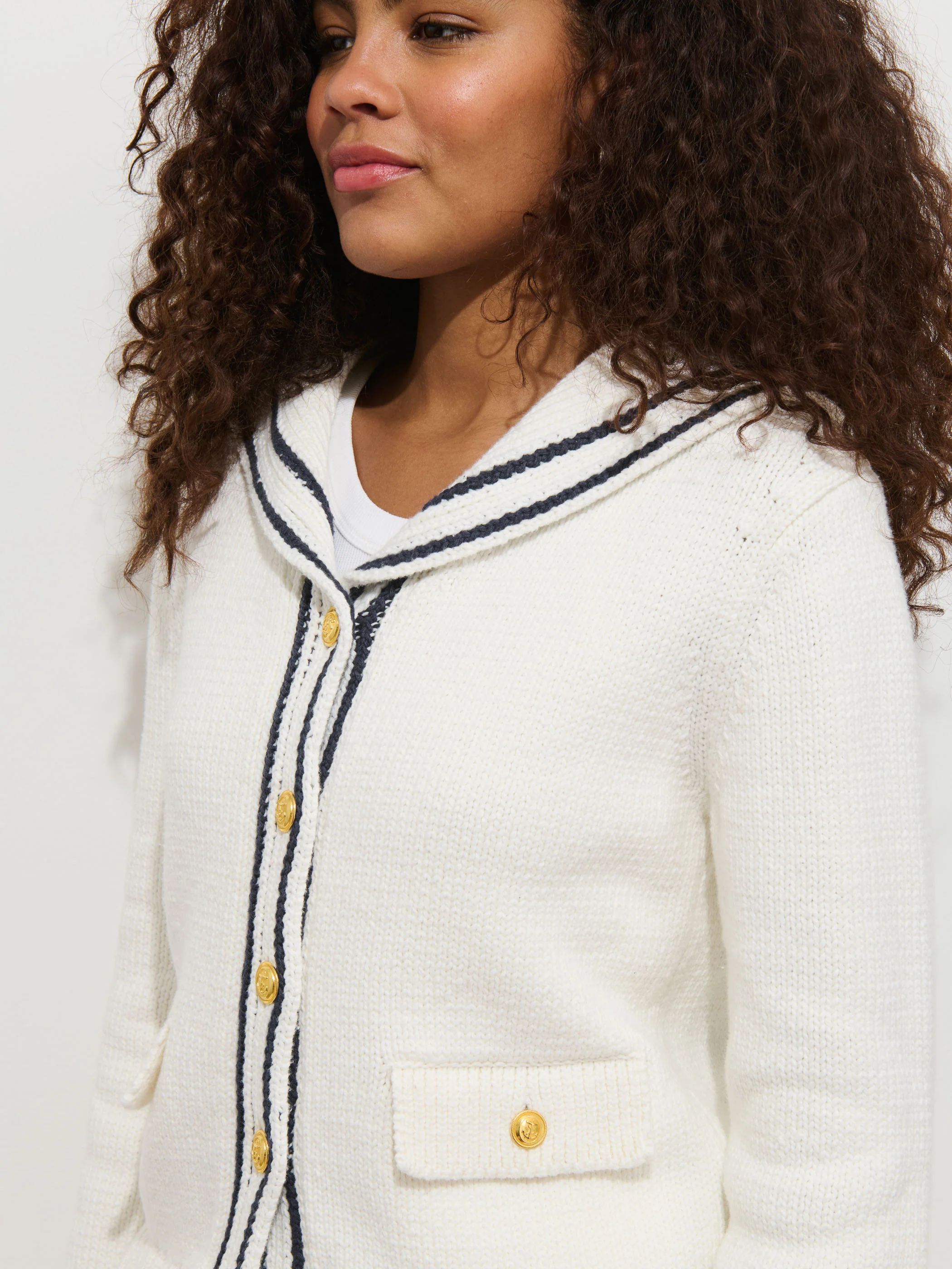 Cassie Sailor Cardigan
In Cotton Blend - Image 4