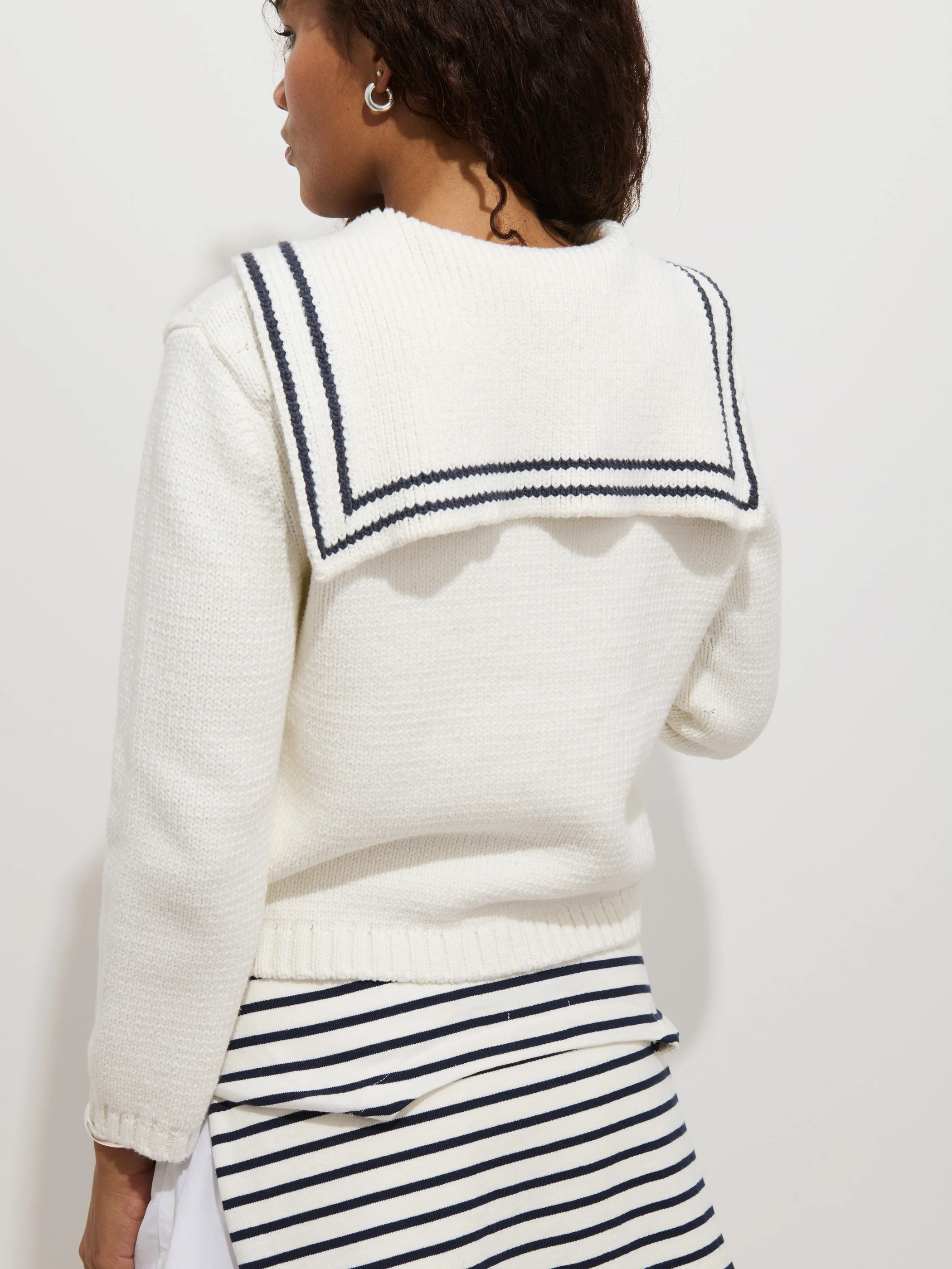 Cassie Sailor Cardigan
In Cotton Blend - Image 5