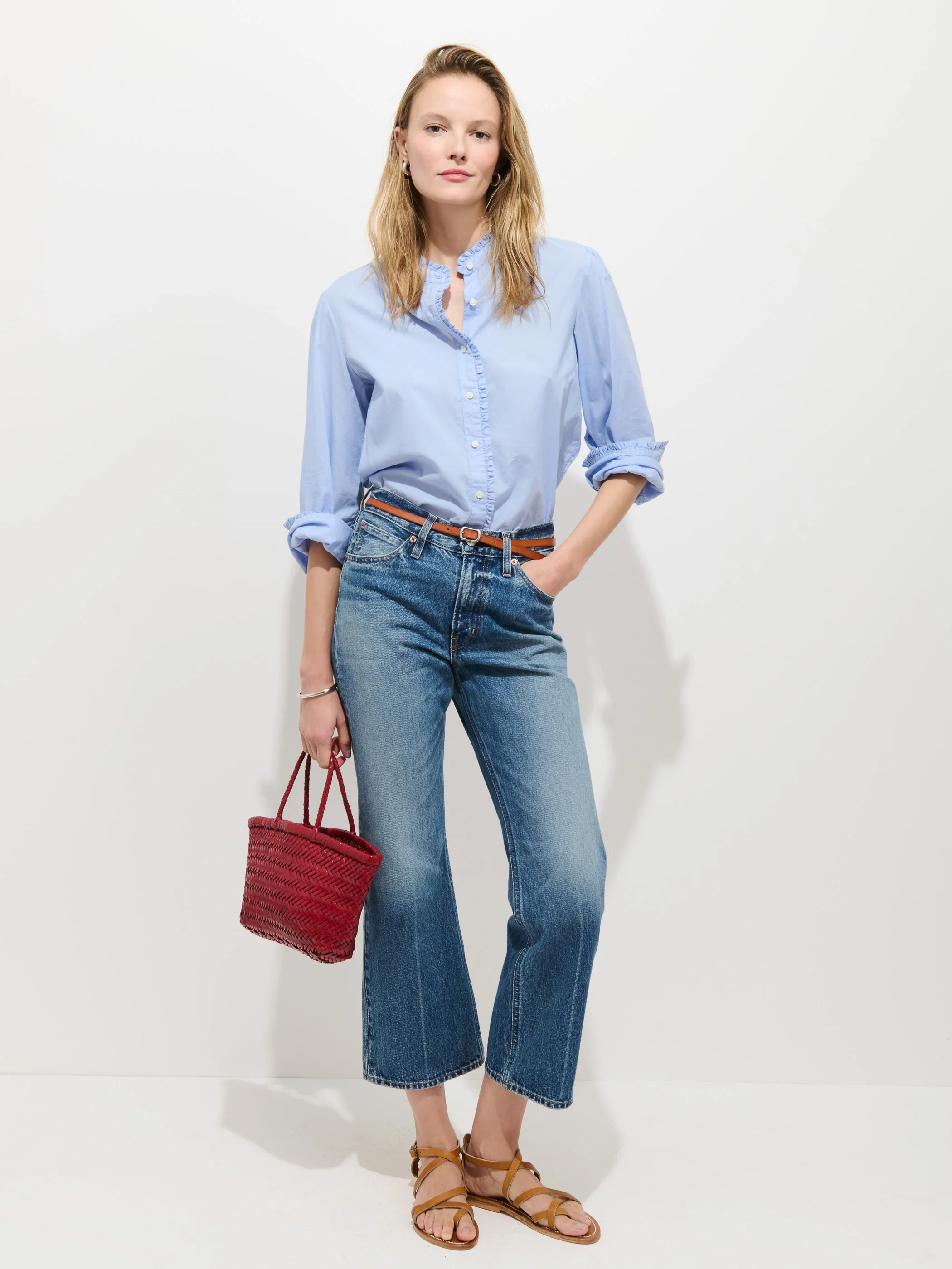 Chantilly Ruffle Shirt In Cotton Voile - Image 3