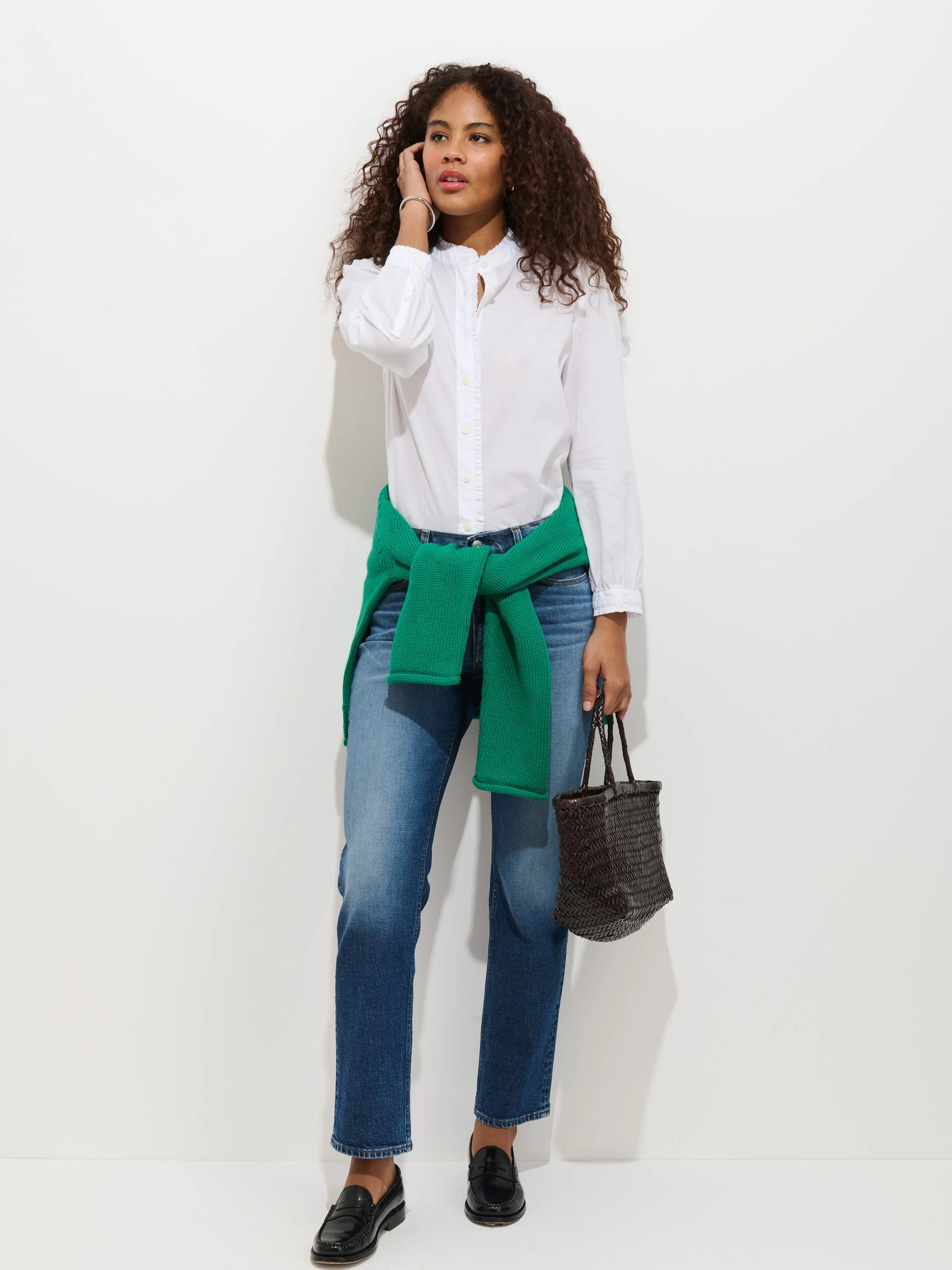 Chantilly Ruffle Shirt In Cotton Voile - Image 3
