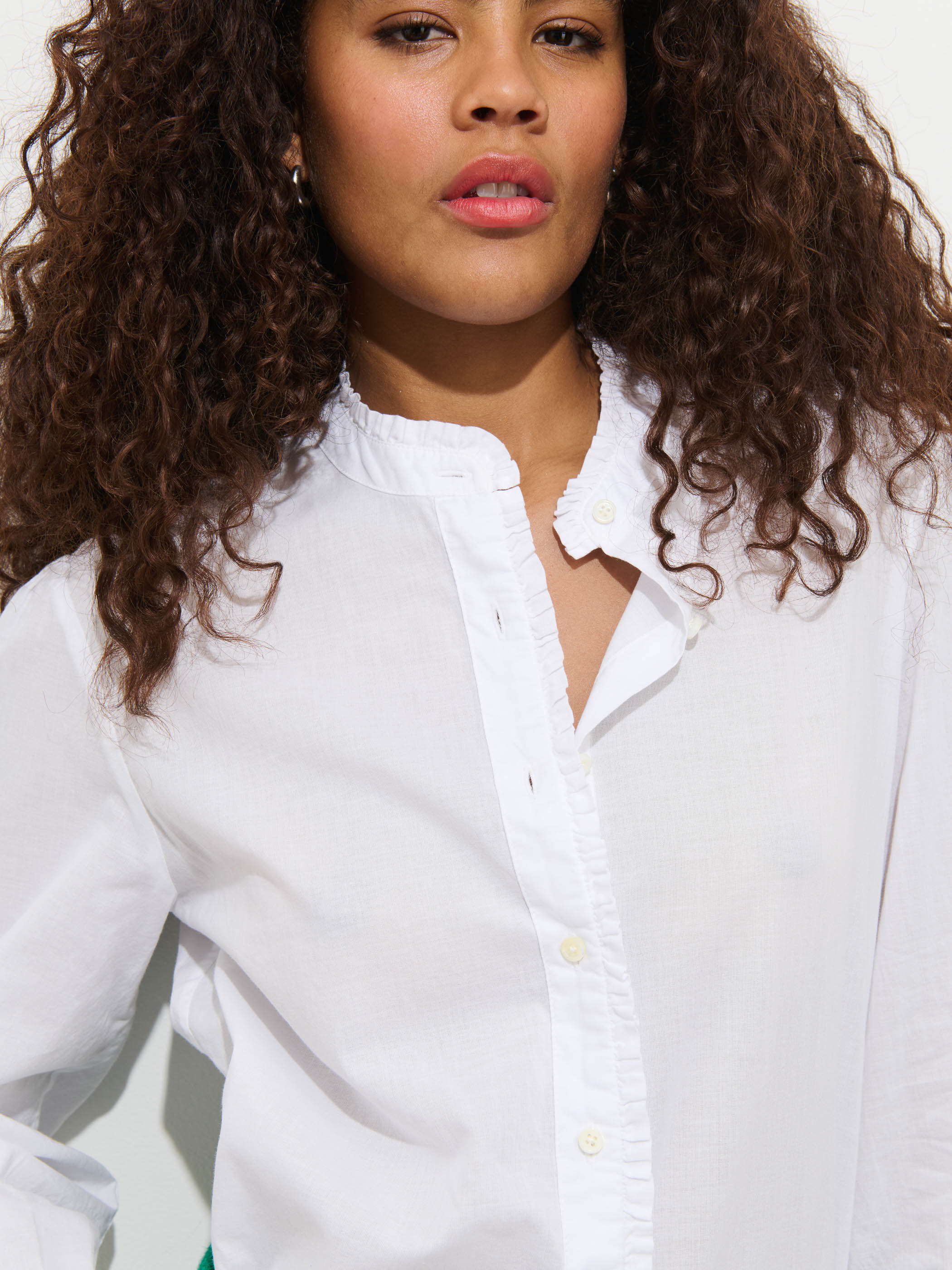 Chantilly Ruffle Shirt In Cotton Voile - Image 4