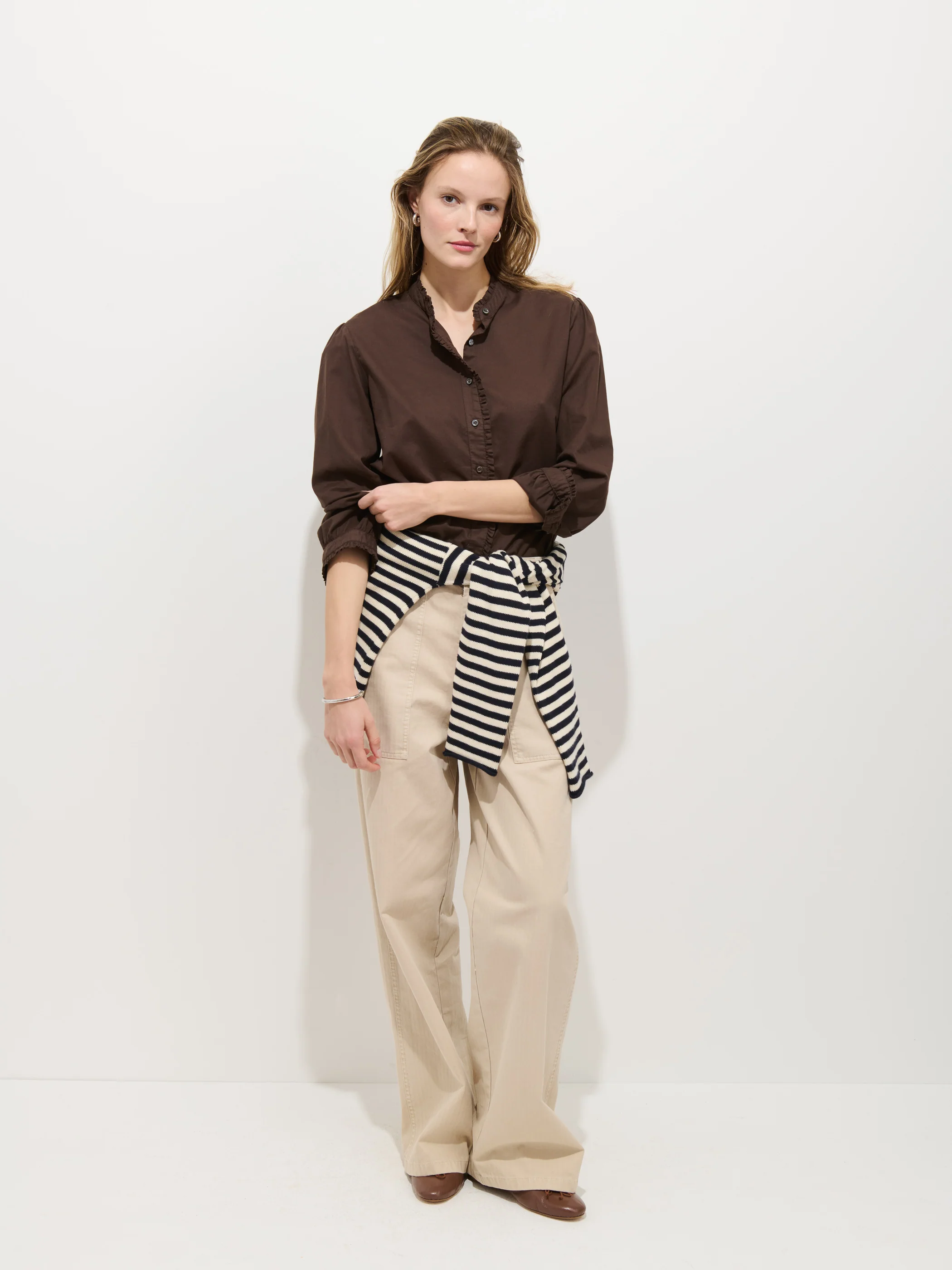 Chantilly Ruffle Shirt In Cotton Voile - Image 3