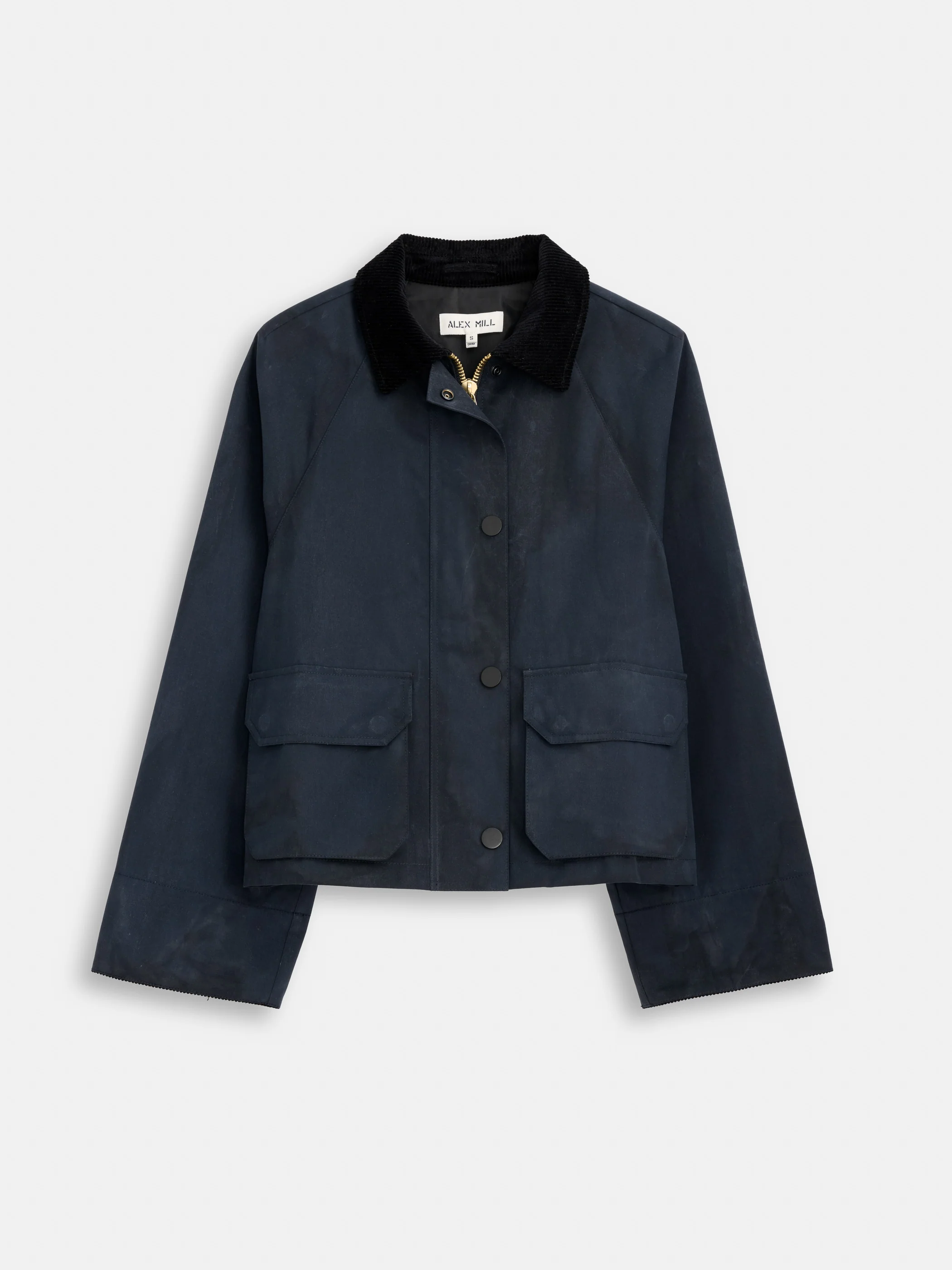 Chiltern Cropped Jacket In Waxed Canvas - Image 3