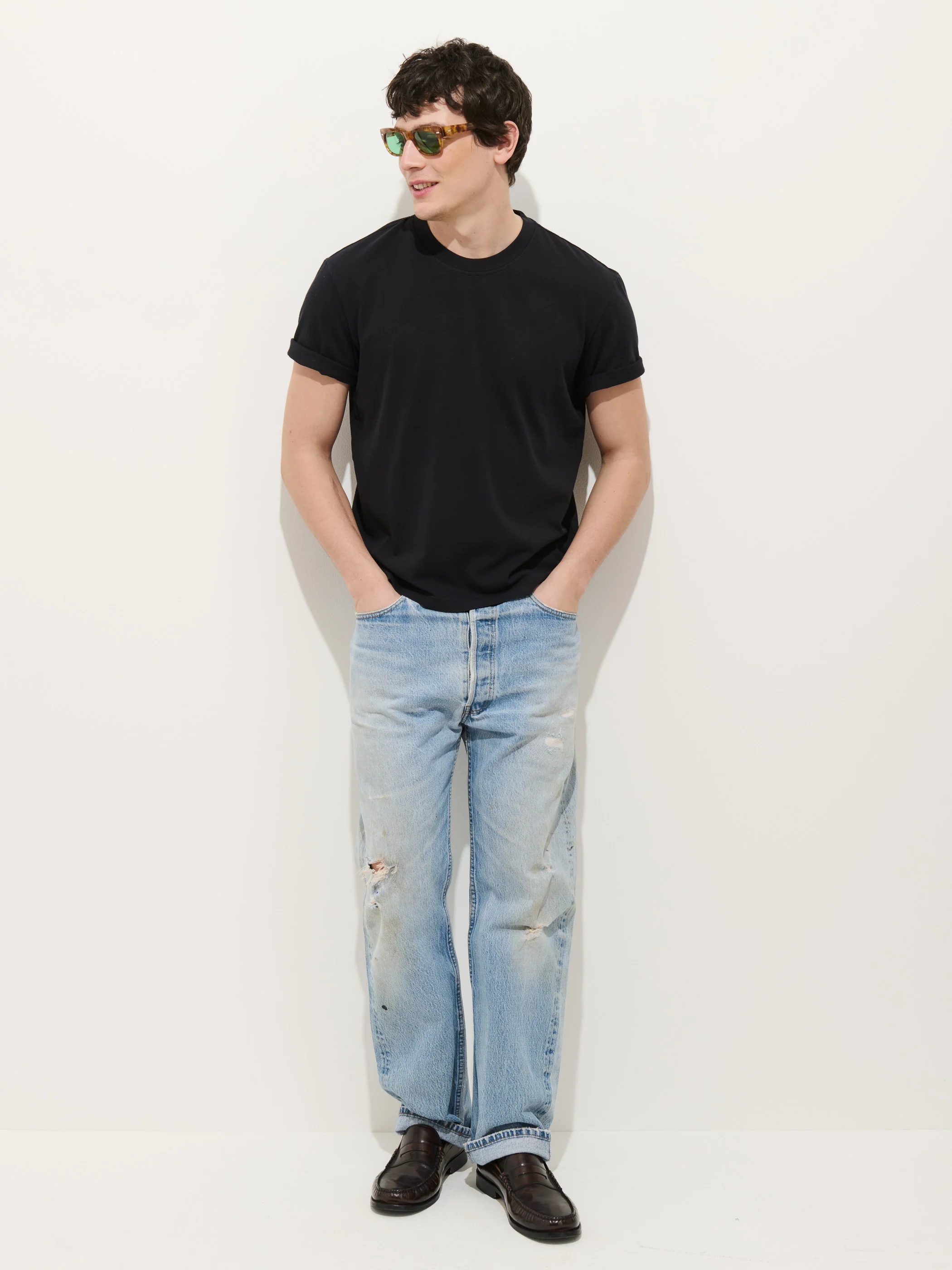Crosby Tee In Heavy Slub Cotton - Image 3