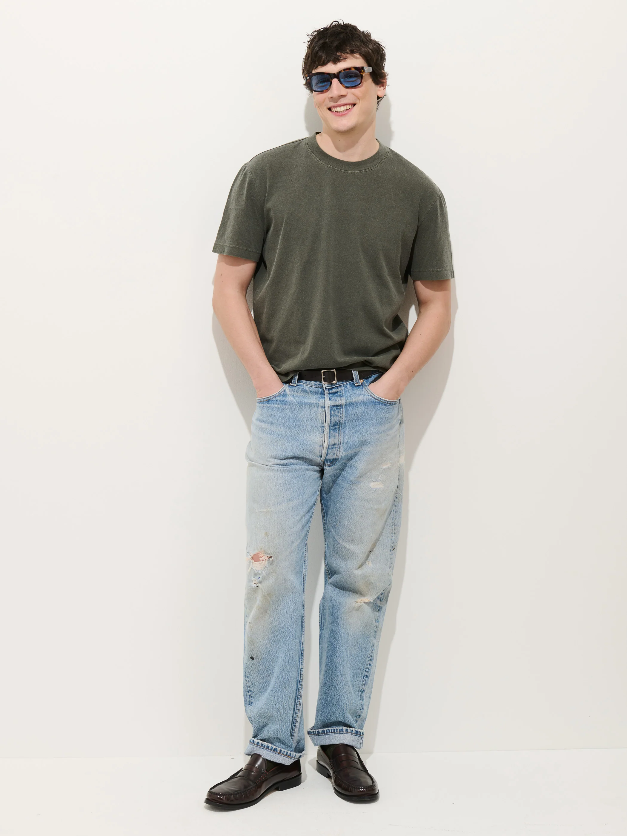 Crosby Tee In Heavy Slub Cotton - Image 3