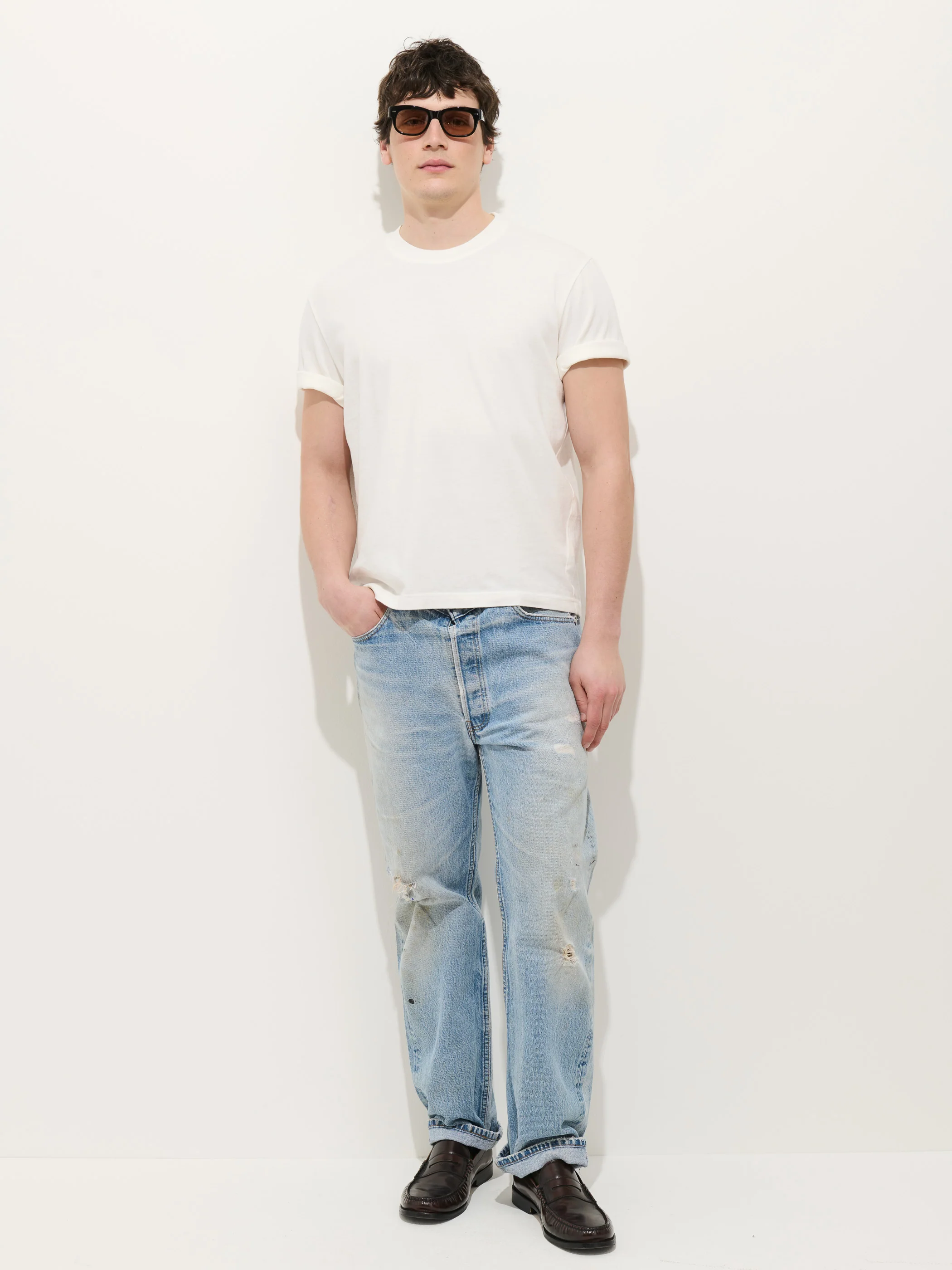 Crosby Tee In Heavy Slub Cotton - Image 3