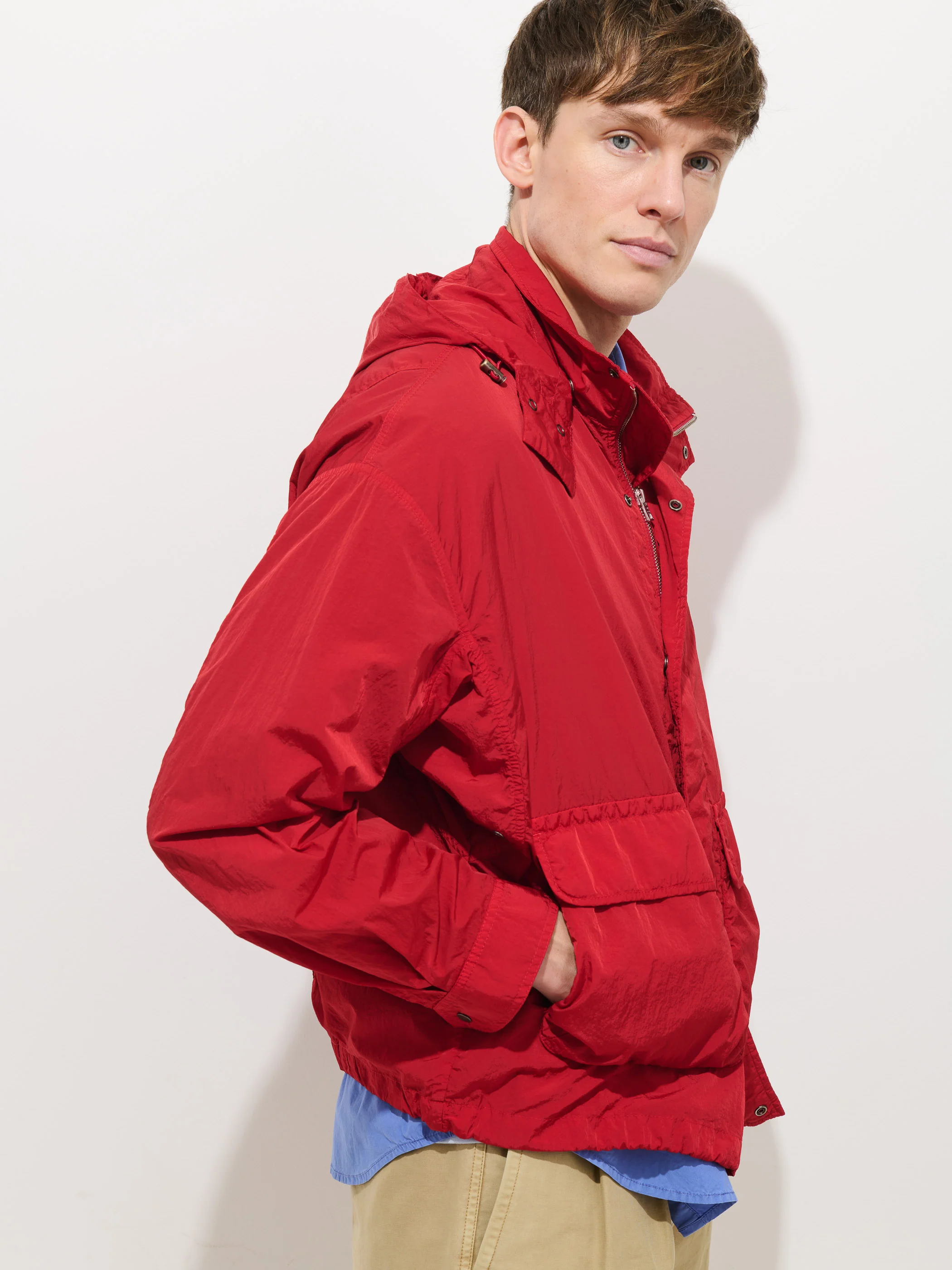 David Windbreaker In Crinkle Nylon - Image 10
