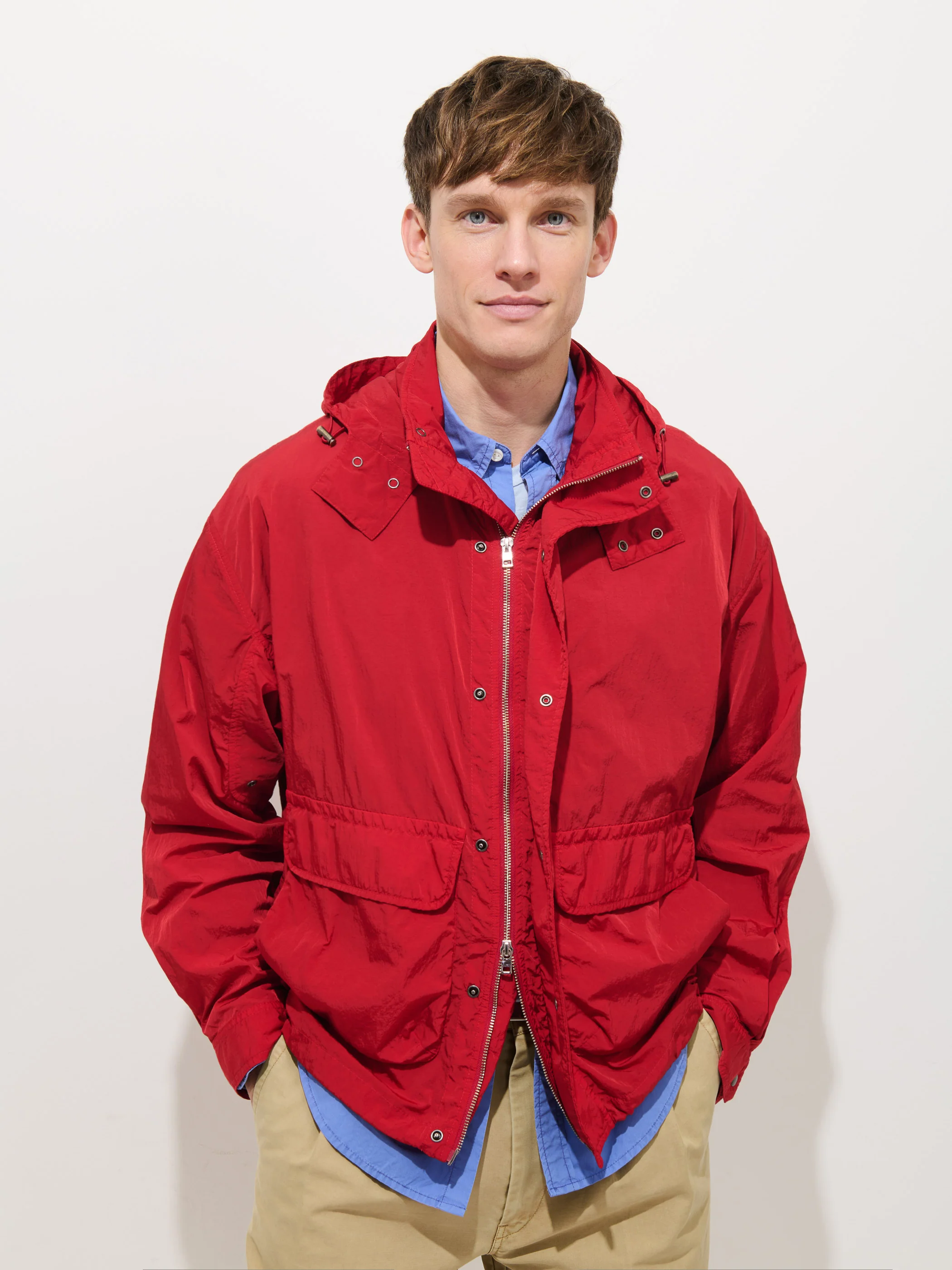 David Windbreaker In Crinkle Nylon - Image 6