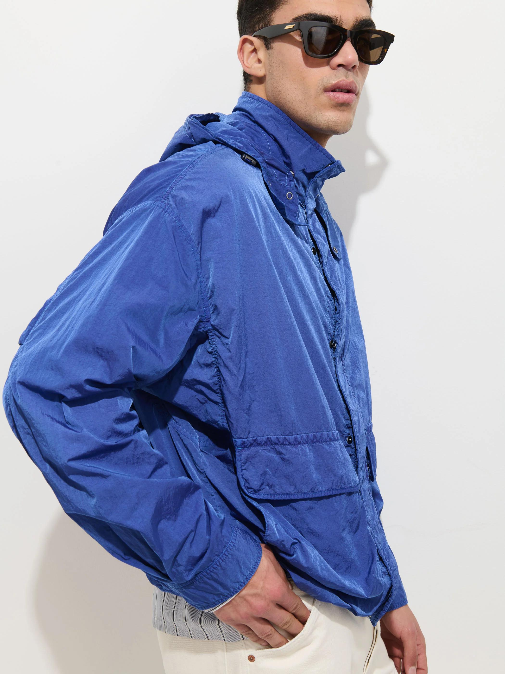David Windbreaker In Crinkle Nylon - Image 9