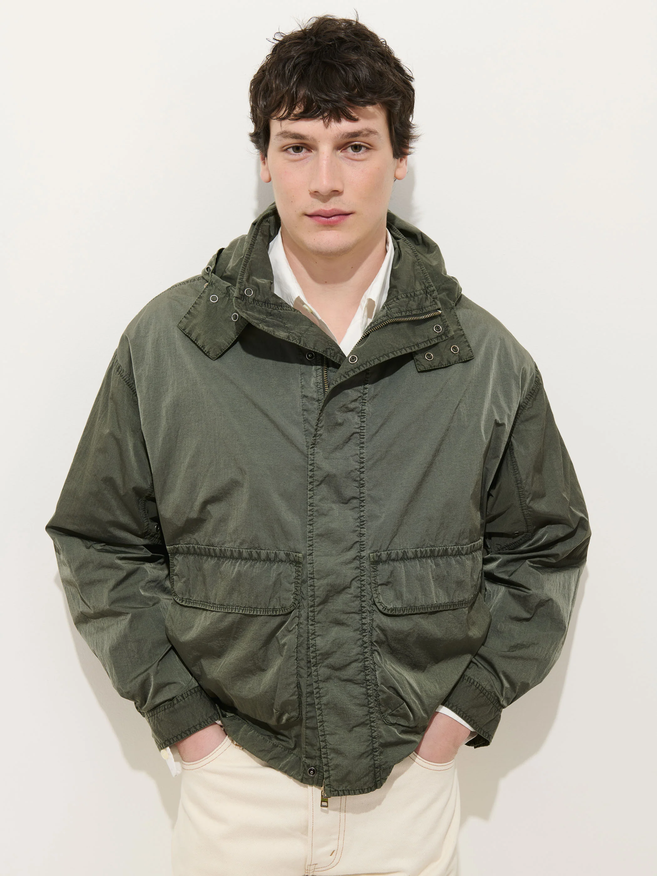 David Windbreaker In Crinkle Nylon