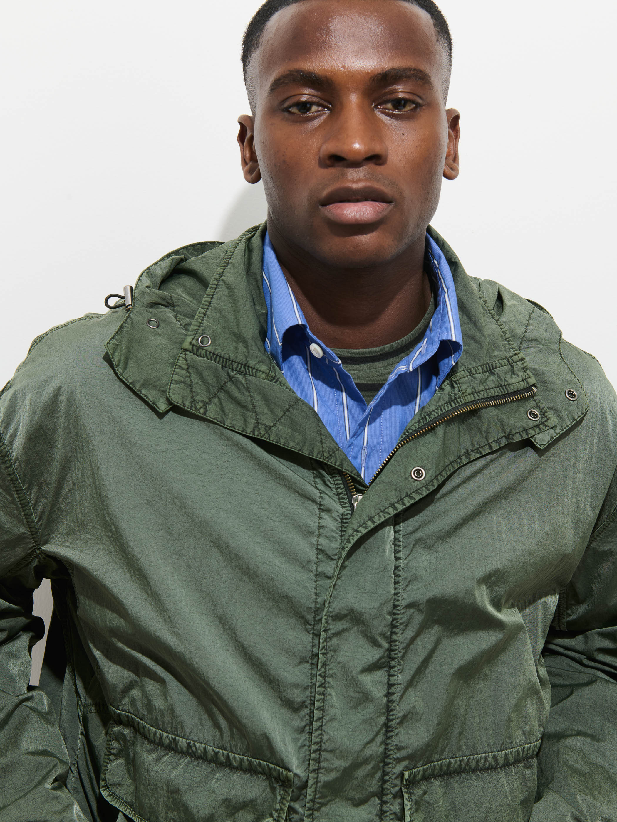 David Windbreaker In Crinkle Nylon - Image 10