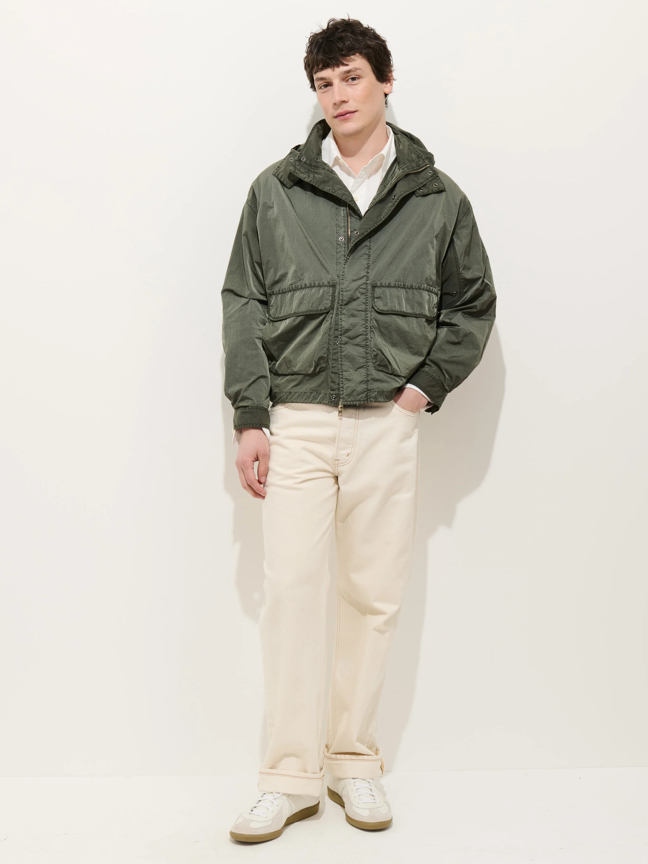 David Windbreaker In Crinkle Nylon - Image 3