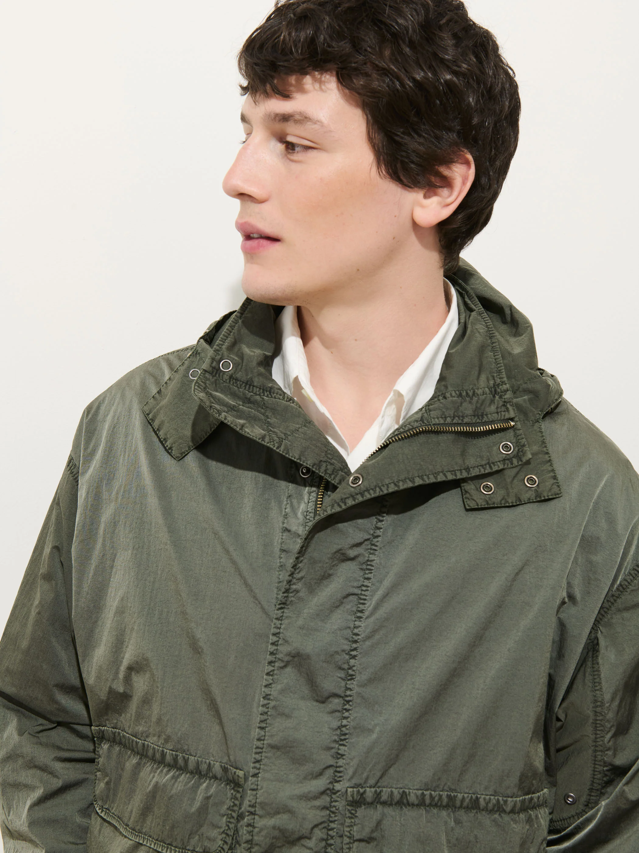 David Windbreaker In Crinkle Nylon - Image 5