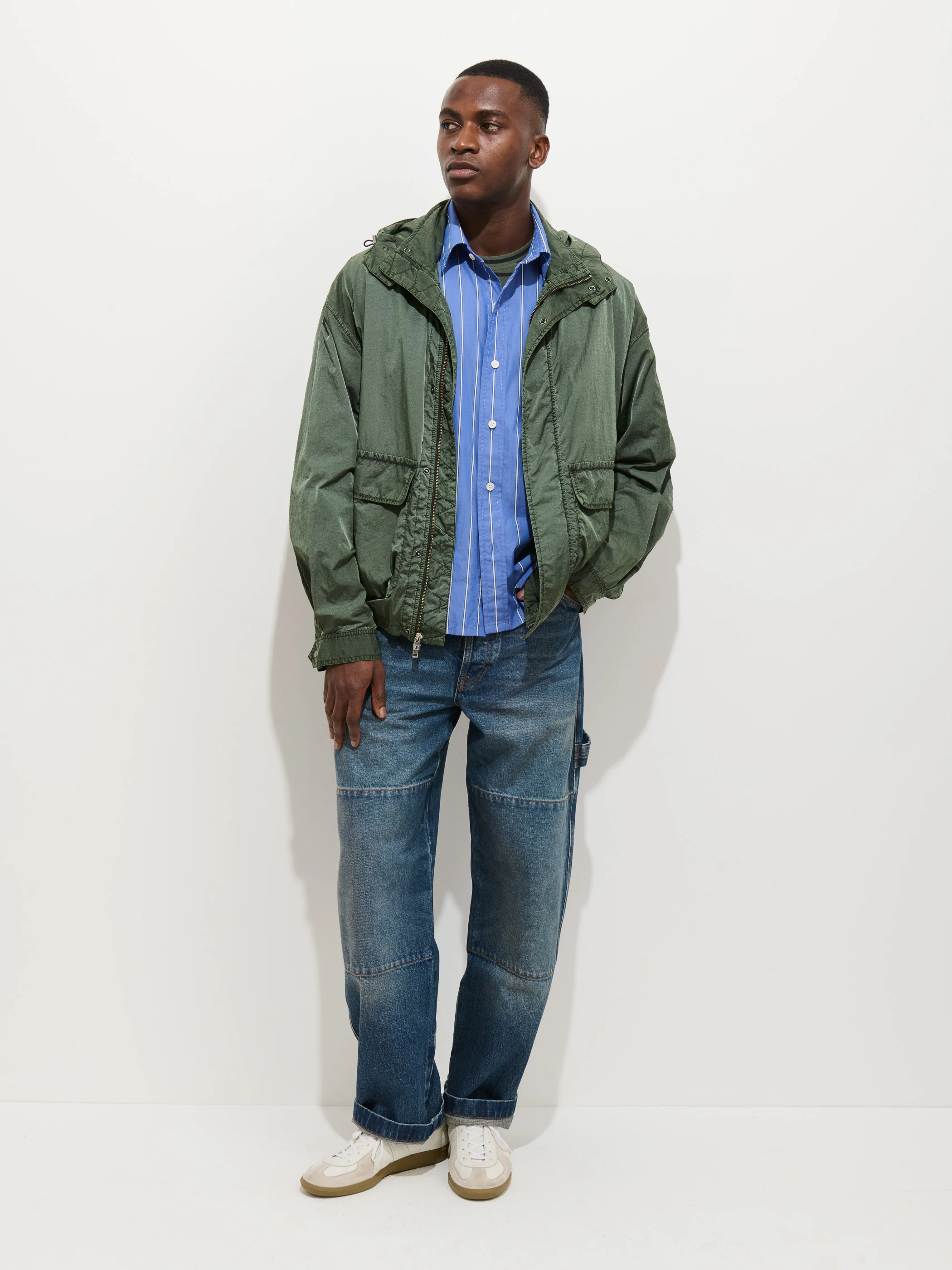 David Windbreaker In Crinkle Nylon - Image 6