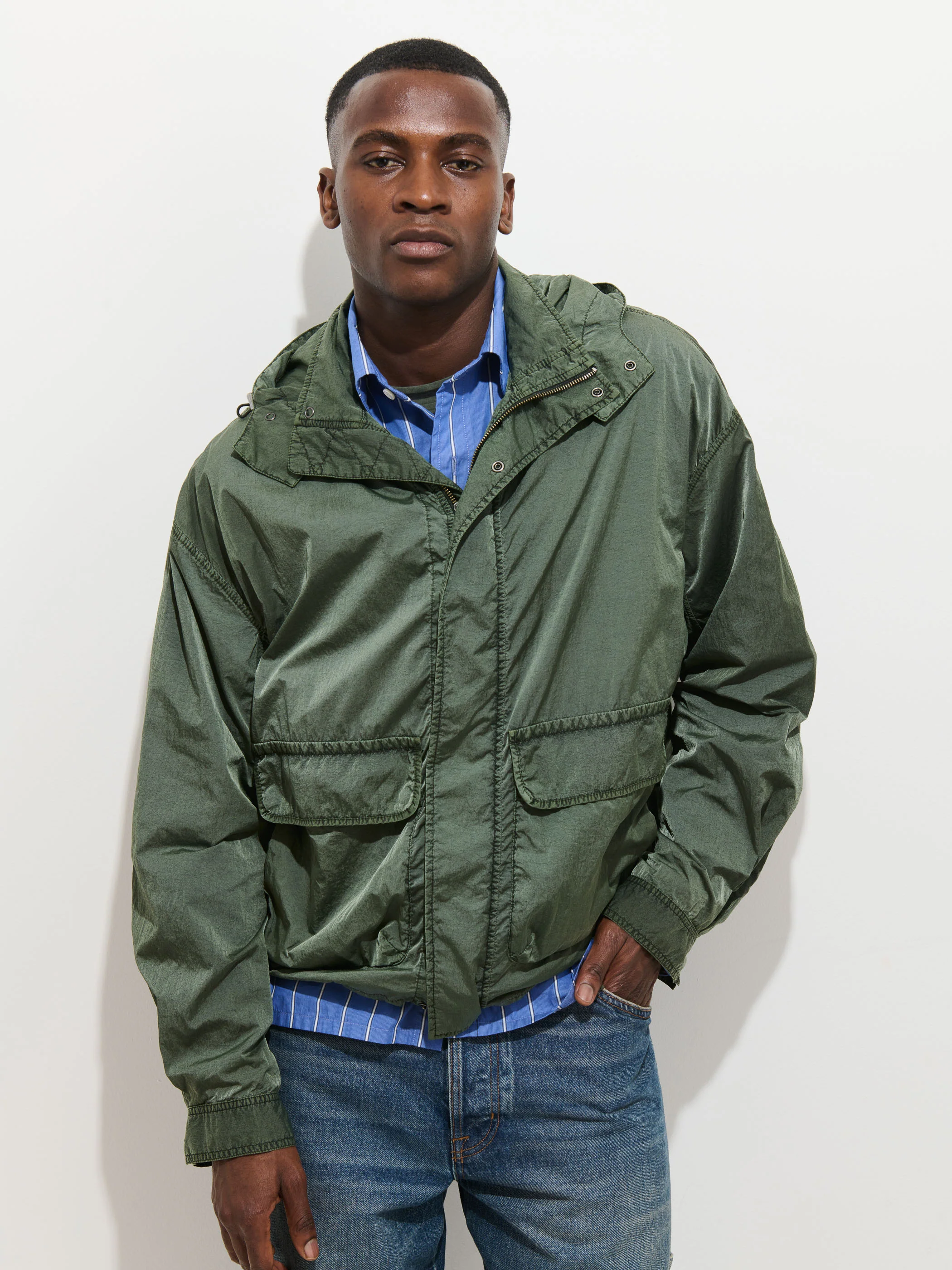 David Windbreaker In Crinkle Nylon - Image 8