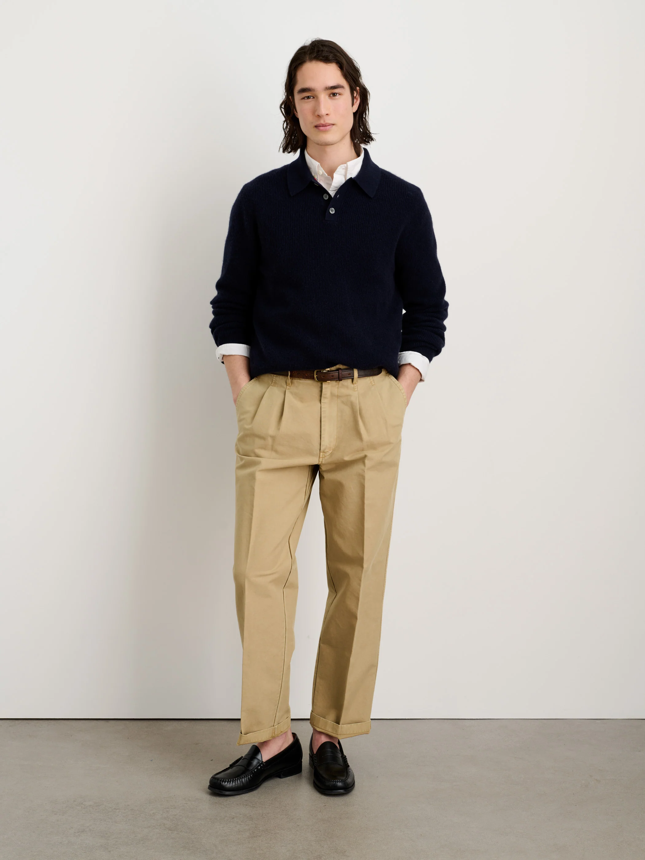 Double Pleated Pant In Vintage Twill - Image 10